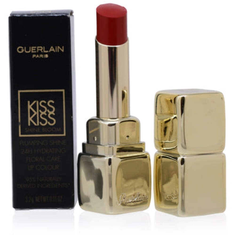 Lápiz Labial Guerlain Kisskiss Shine Bloom 729 Daisy Red 3,2 G - Venta Internacional.