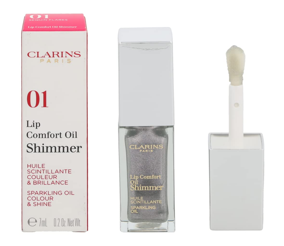 Aceite Lip Comfort Shimmer Clarins Que Suaviza, Hidrata Y Protege - Venta Internacional.