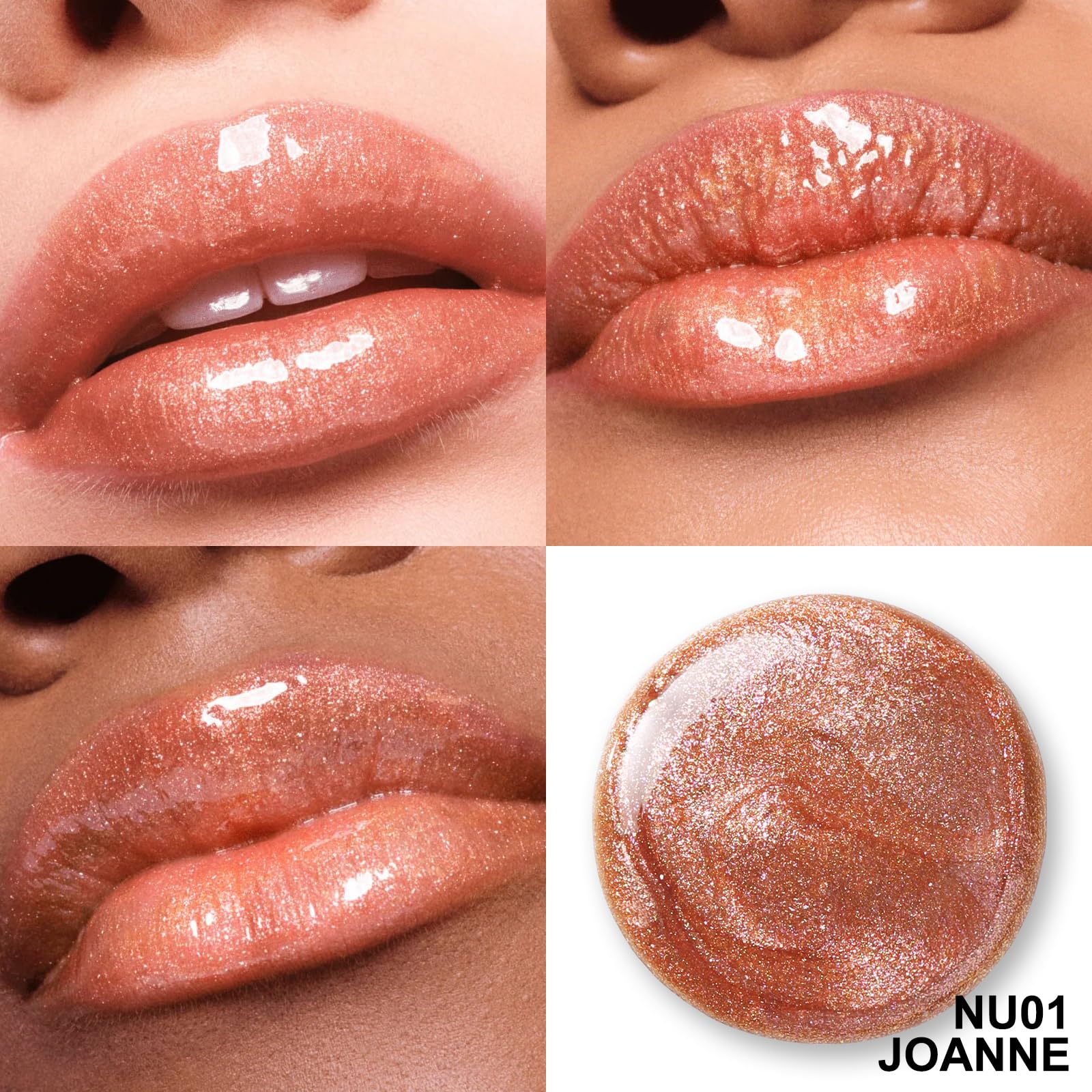 Foto 3 pulgar | Brillo De Labios Focallure High Shine Glitter Nu01 Joanne Lip Makeup - Venta Internacional.