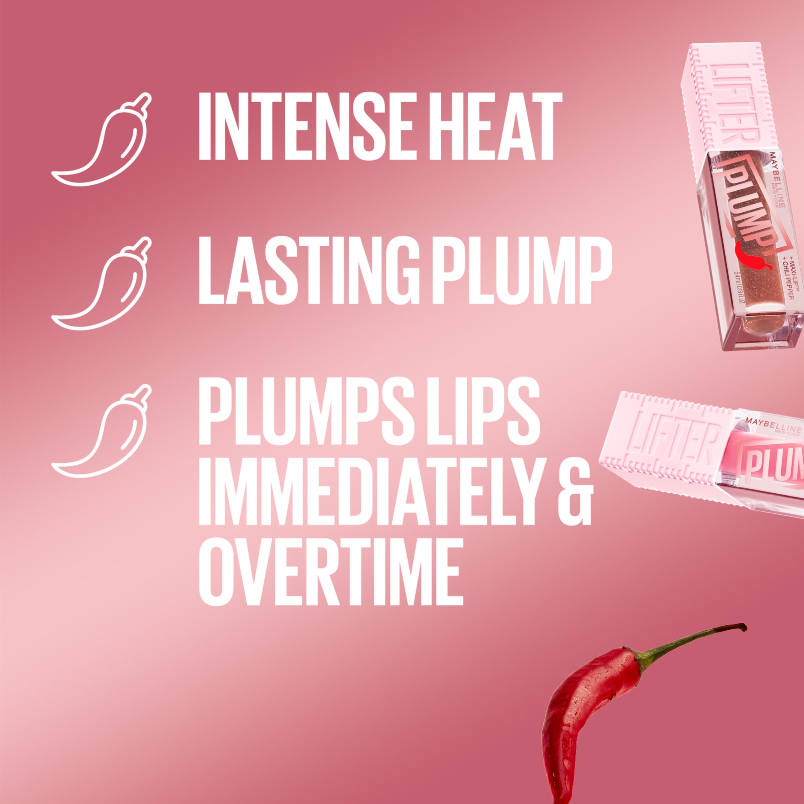 Foto 4 pulgar | Brillo De Labios Maybelline Lifter Gloss Lifter Plump Hot Honey - Venta Internacional.