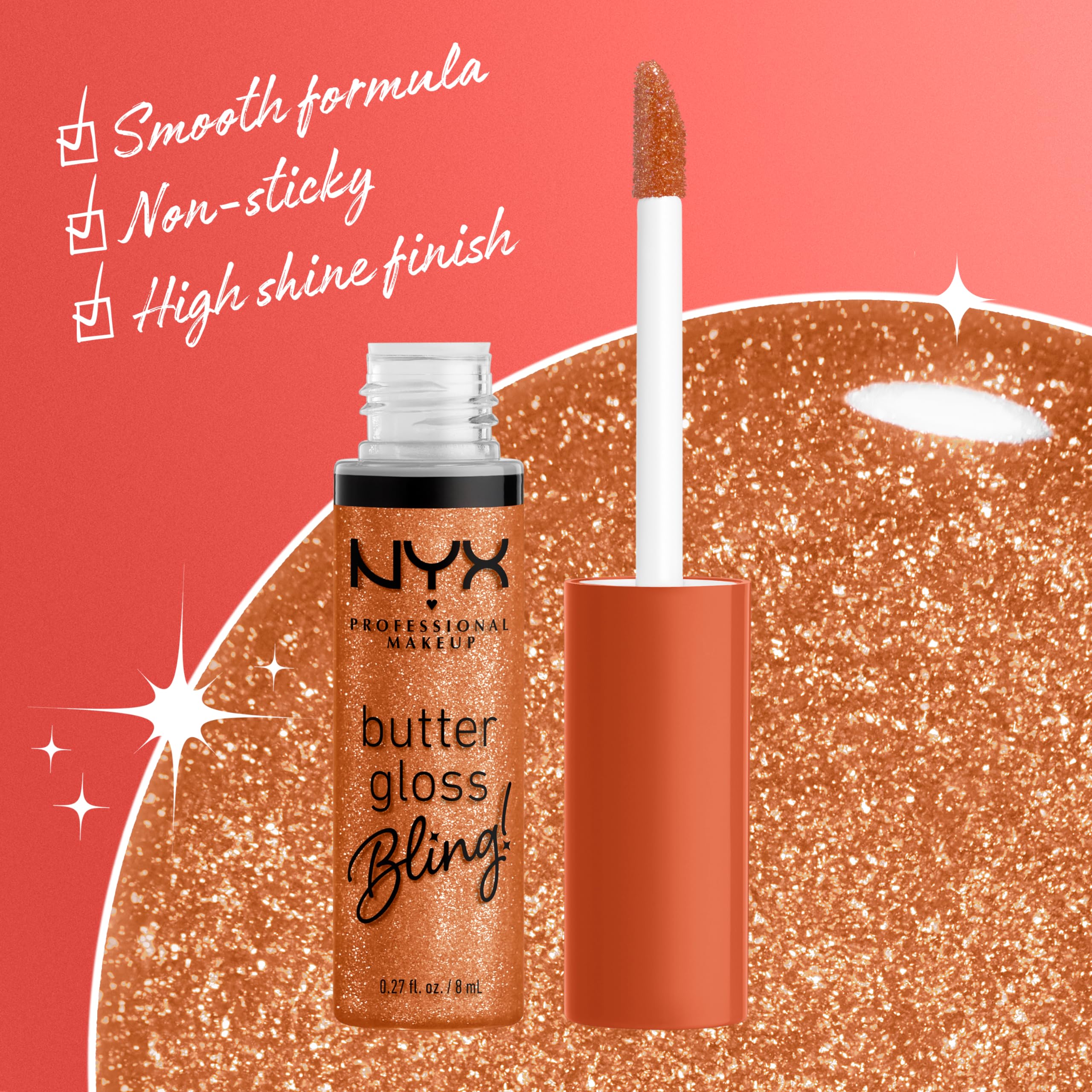 Foto 5 pulgar | Brillo De Labios Nyx Professional Makeup Butter Gloss Bling Vegan - Venta Internacional.