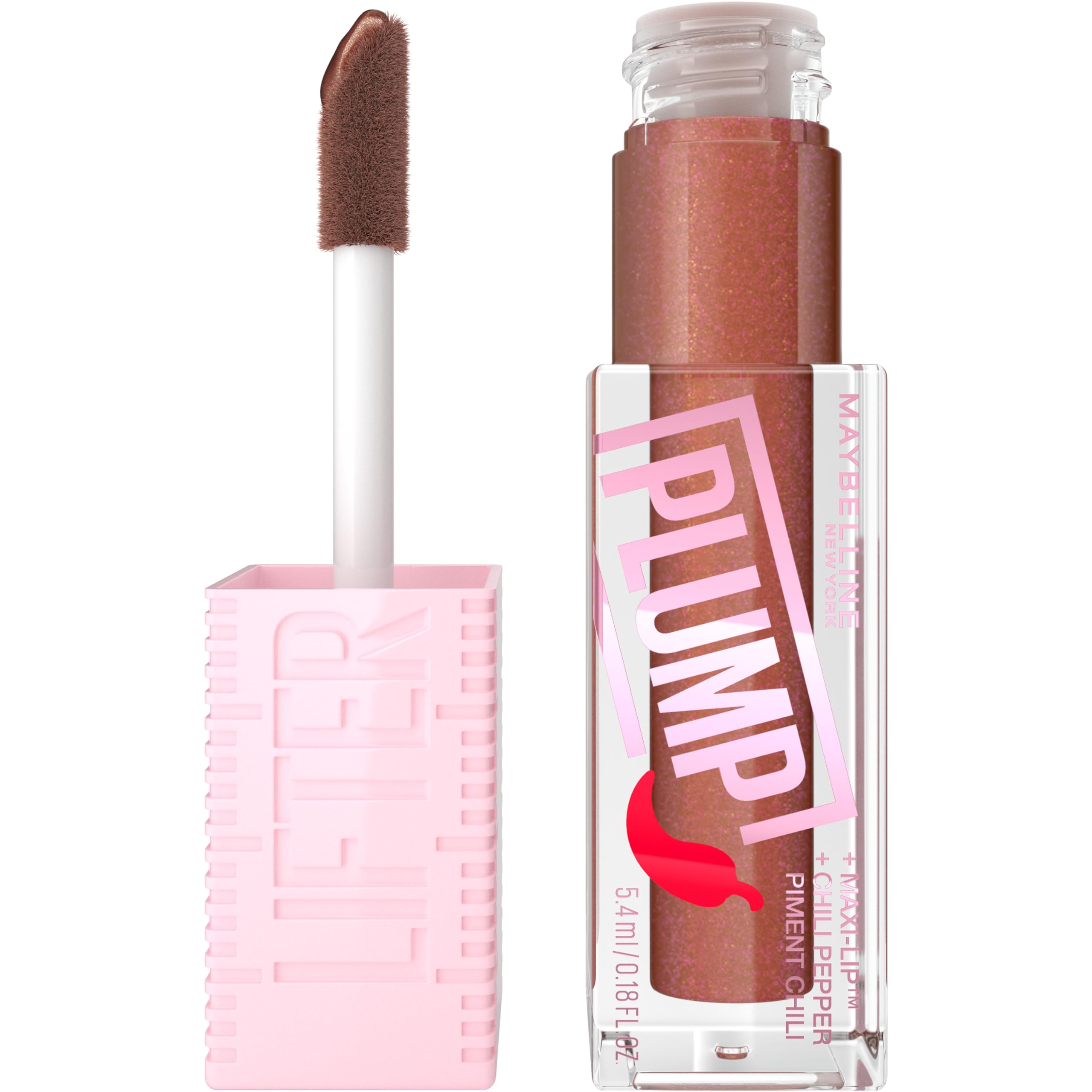 Foto 2 pulgar | Brillo De Labios Maybelline Lifter Gloss Lifter Plump Cocoa Zing - Venta Internacional.