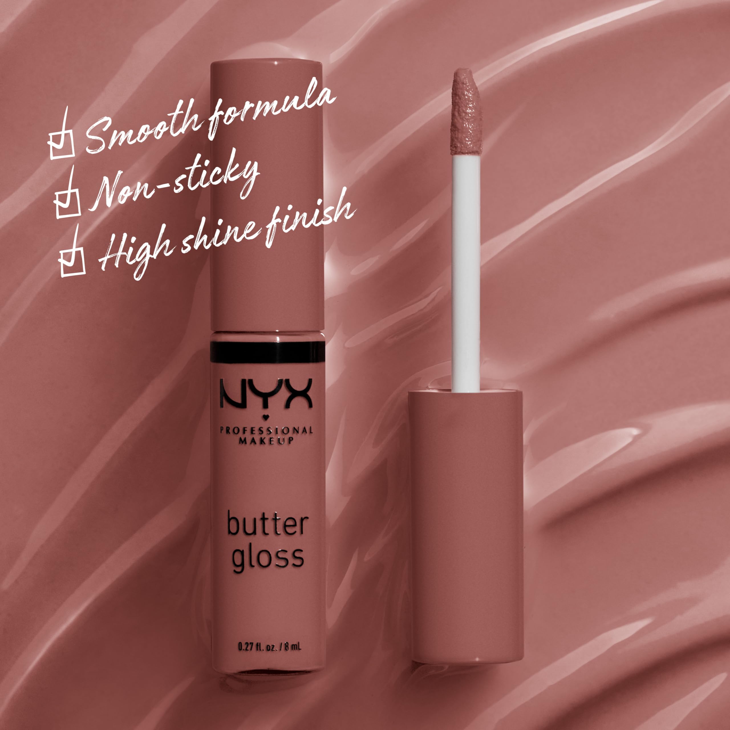 Foto 3 pulgar | Brillo De Labios Nyx Professional Makeup Butter Gloss Brown Sugar - Venta Internacional.