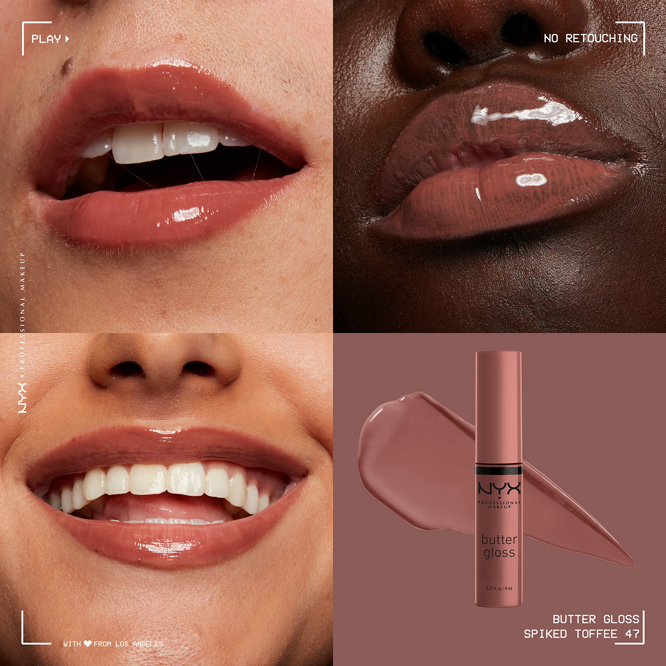Foto 4 pulgar | Brillo De Labios Nyx Professional Makeup Butter Gloss Brown Sugar - Venta Internacional.