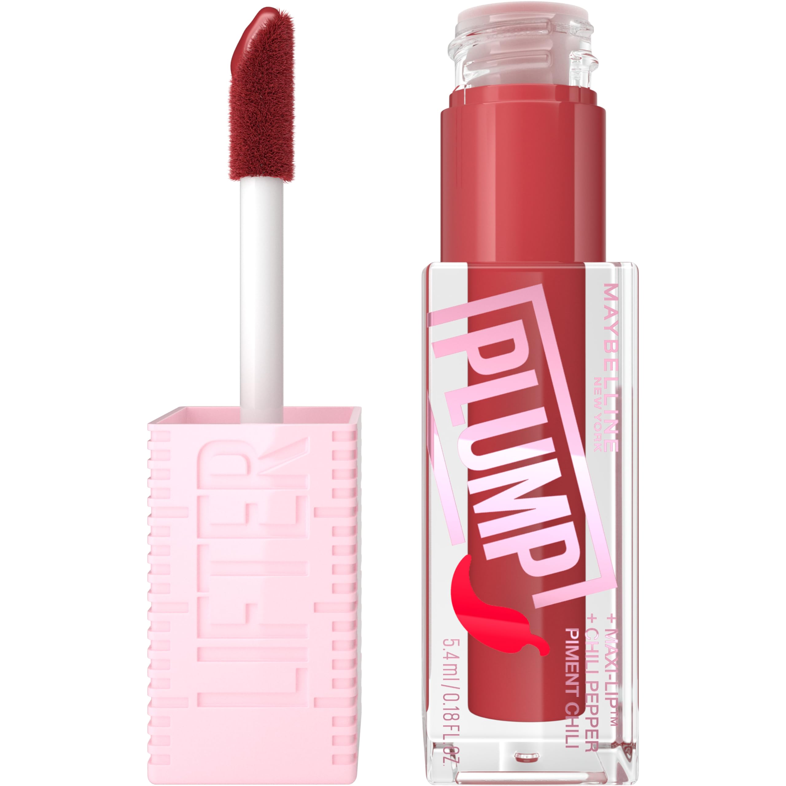 Brillo De Labios Maybelline Lifter Gloss Lifter Plump Hot Chili - Venta Internacional.