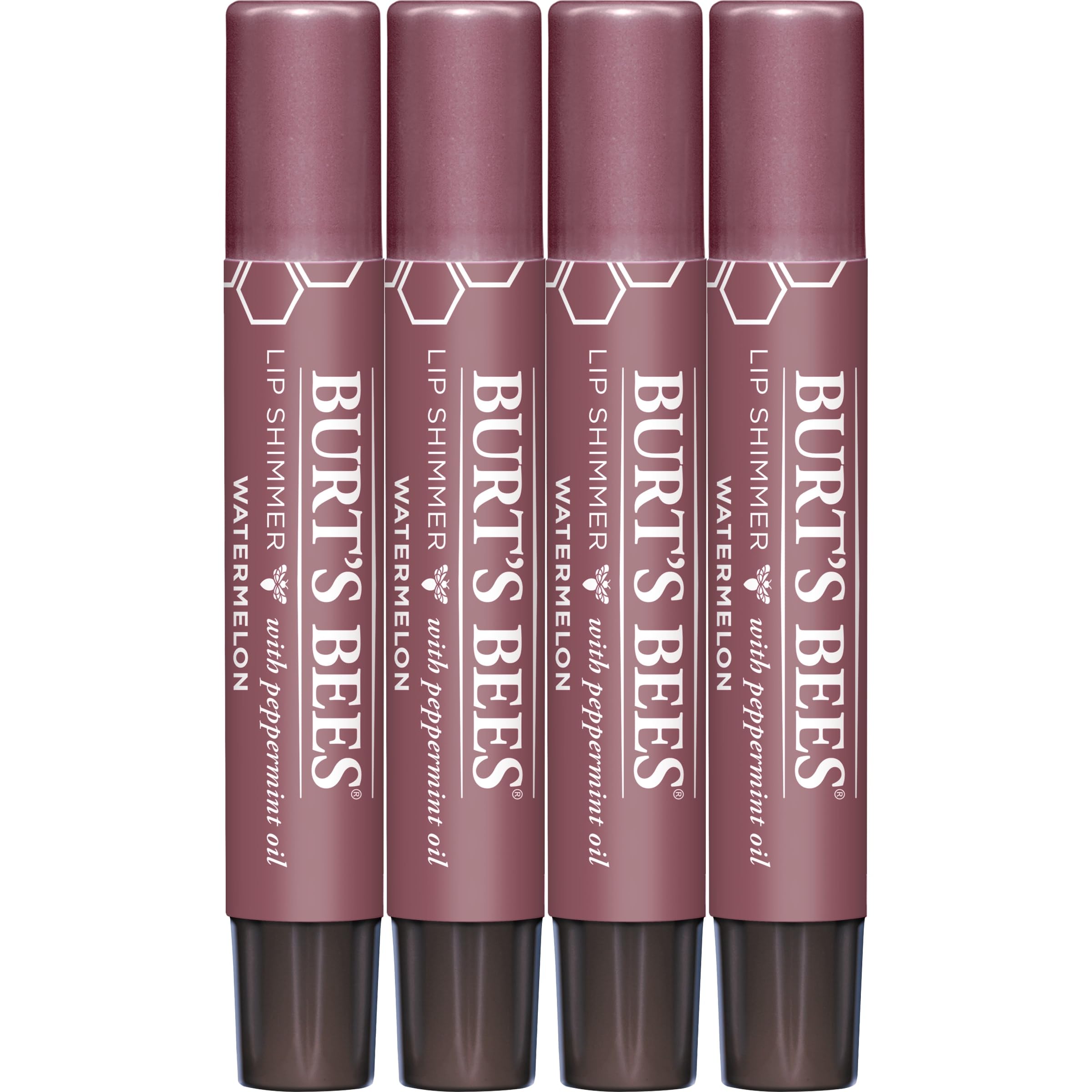 Set De Tinte Labial Burt's Bees Shimmer Watermelon, Paquete De 4 - Venta Internacional.