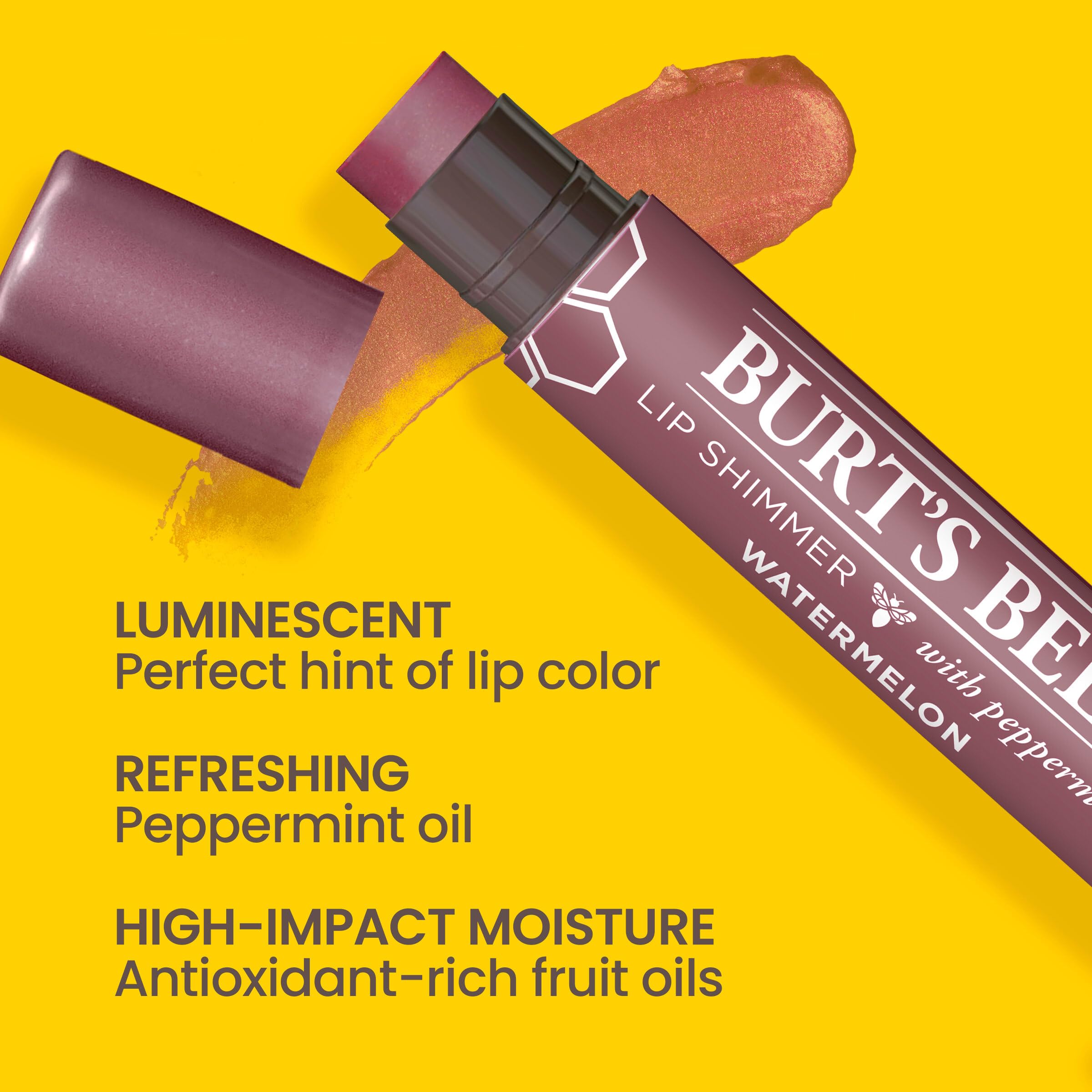 Foto 3 pulgar | Set De Tinte Labial Burt's Bees Shimmer Watermelon, Paquete De 4 - Venta Internacional.