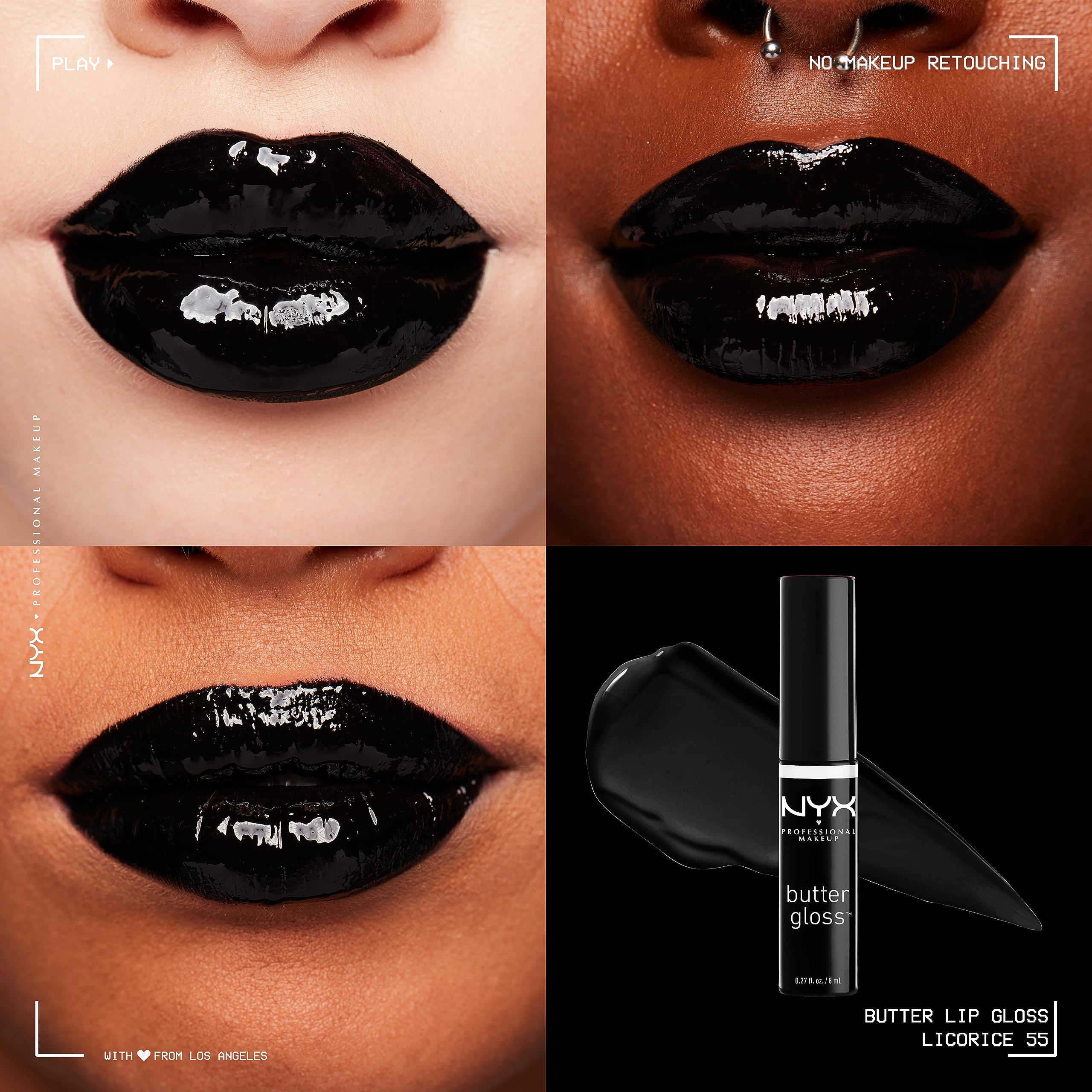 Foto 4 pulgar | Brillo De Labios Nyx Professional Makeup Butter Gloss Licorice - Venta Internacional.