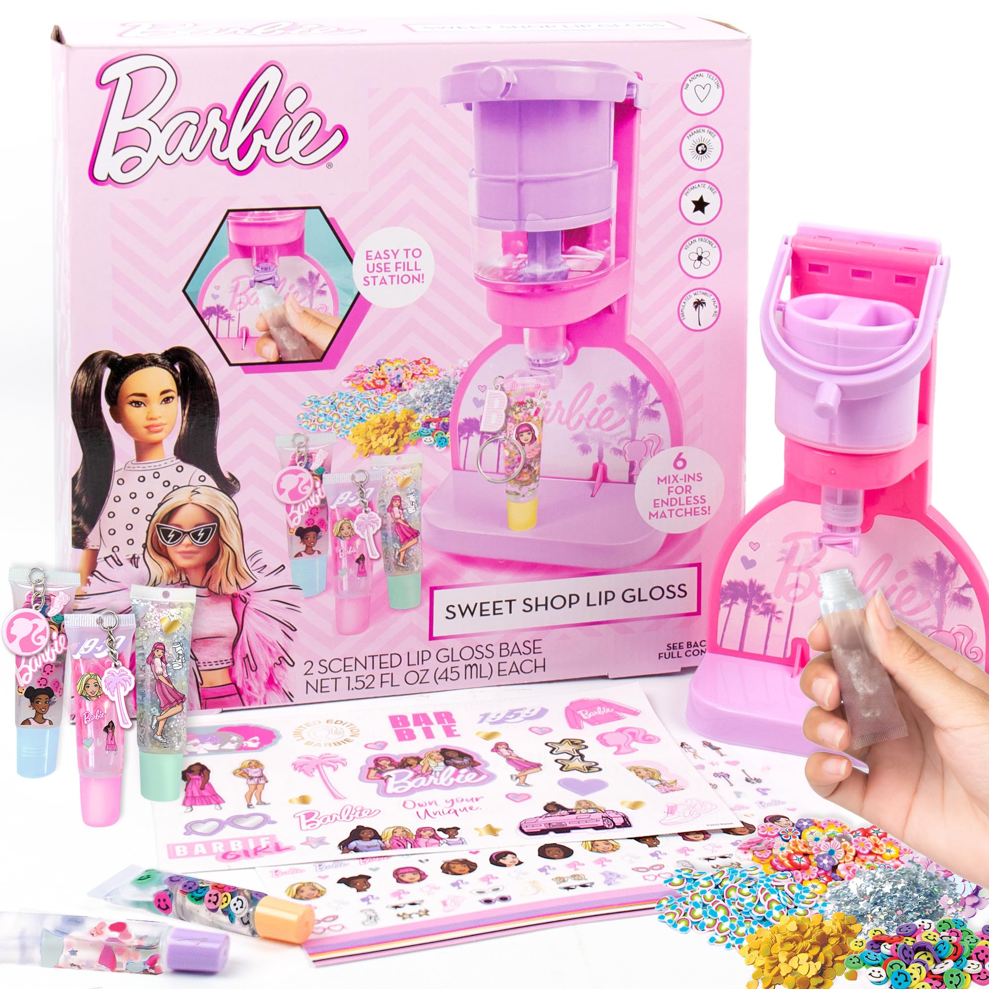 Foto 2 pulgar | Kit Para Hacer Brillos De Labios Barbie Sweet Shop Con 12 Accesorios - Venta Internacional.