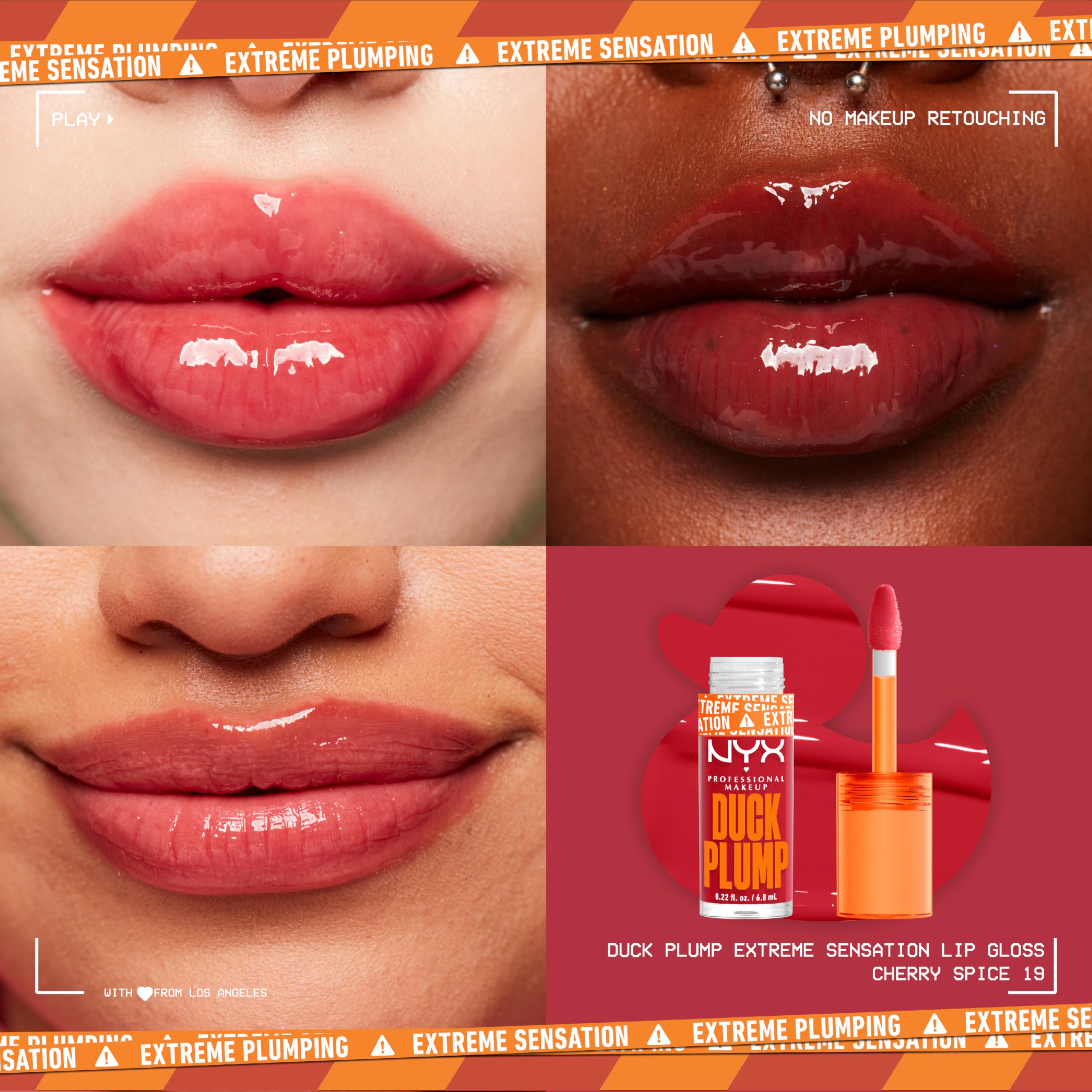 Foto 4 pulgar | Brillo De Labios Nyx Professional Makeup Duck Plump Cherry Spice - Venta Internacional.