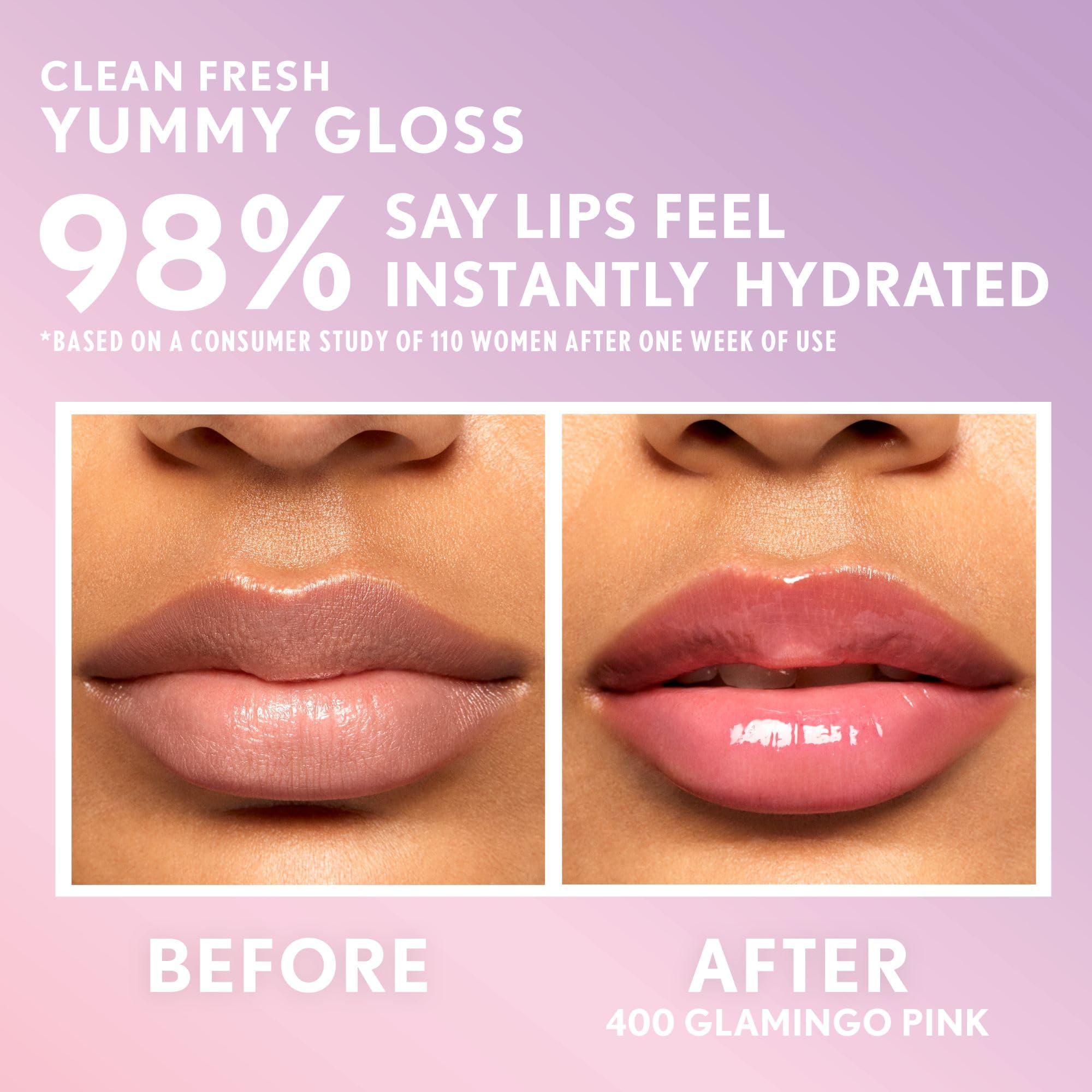 Foto 6 pulgar | Brillo De Labios Covergirl Clean Fresh Yummy Gloss Vegan Glamingo Pink - Venta Internacional.