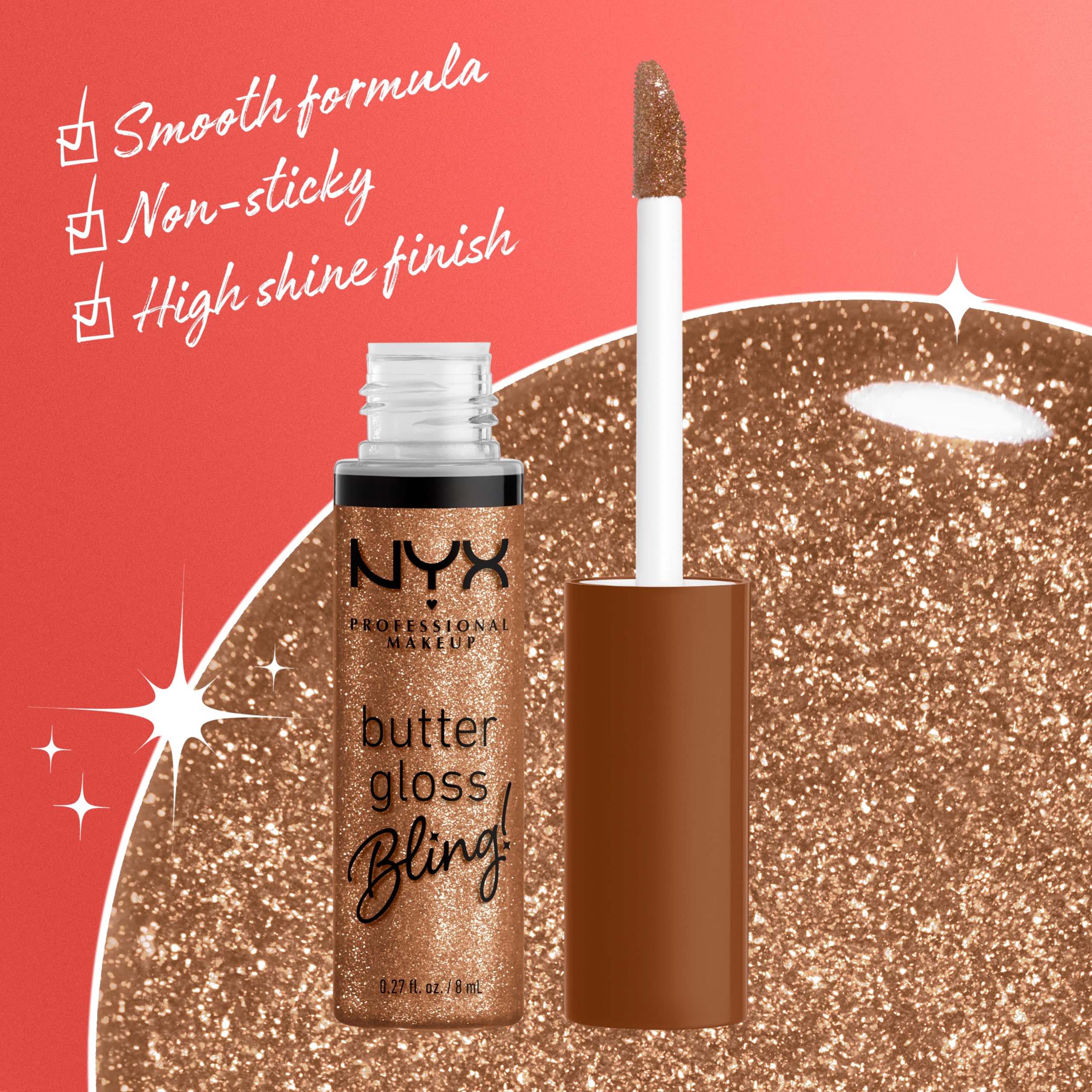 Foto 5 pulgar | Brillo De Labios Nyx Professional Makeup Butter Gloss Bling Hustla - Venta Internacional.