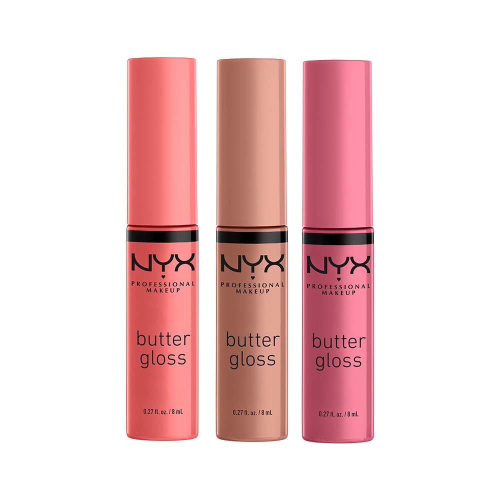 Foto 2 pulgar | Brillo De Labios Nyx Professional Makeup Butter Brillo, Paquete De 3 - Venta Internacional.