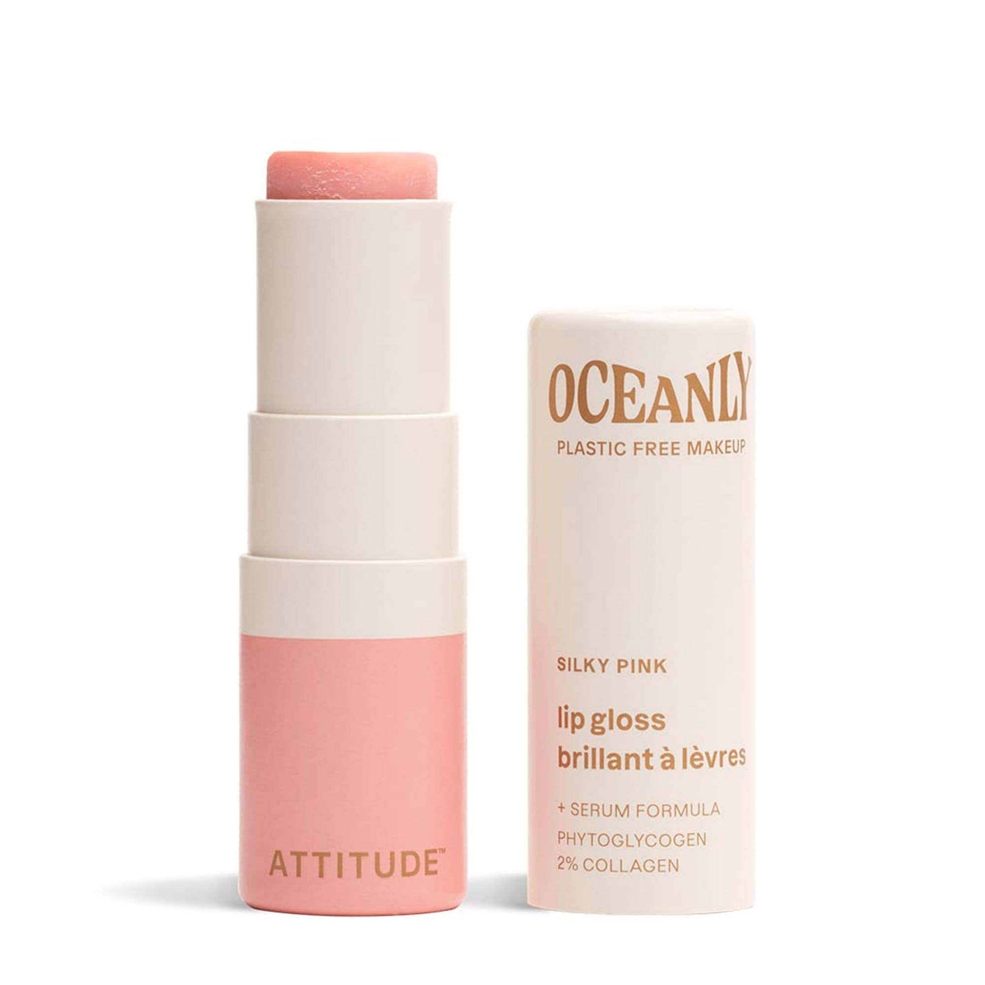 Brillo De Labios En Barra Attitude Oceanly Sheer Silky Pink, 3,5 Ml - Venta Internacional.