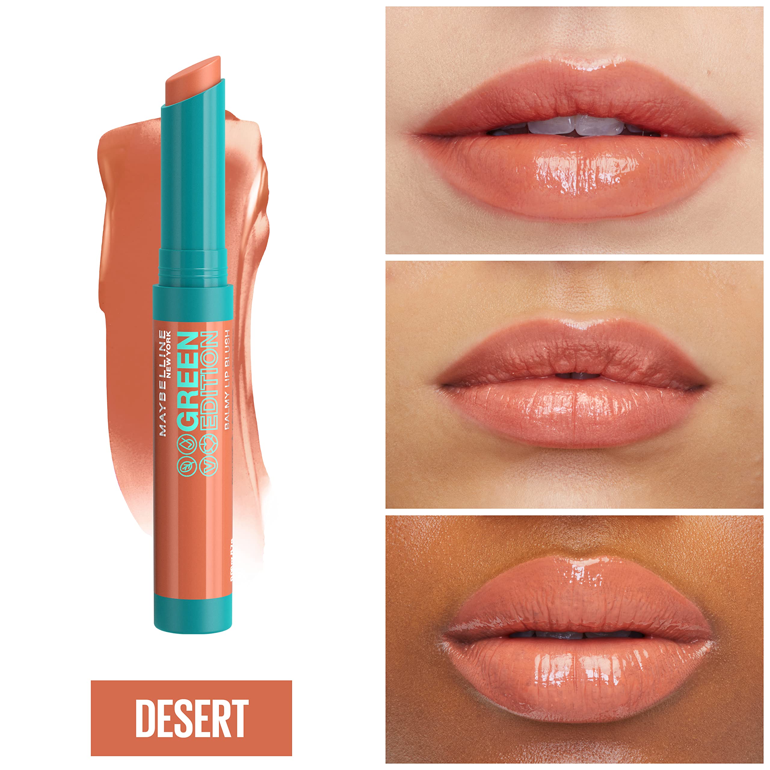 Foto 3 pulgar | Rubor De Labios Maybelline Green Edition Balmy Desert Yellow Nude - Venta Internacional.
