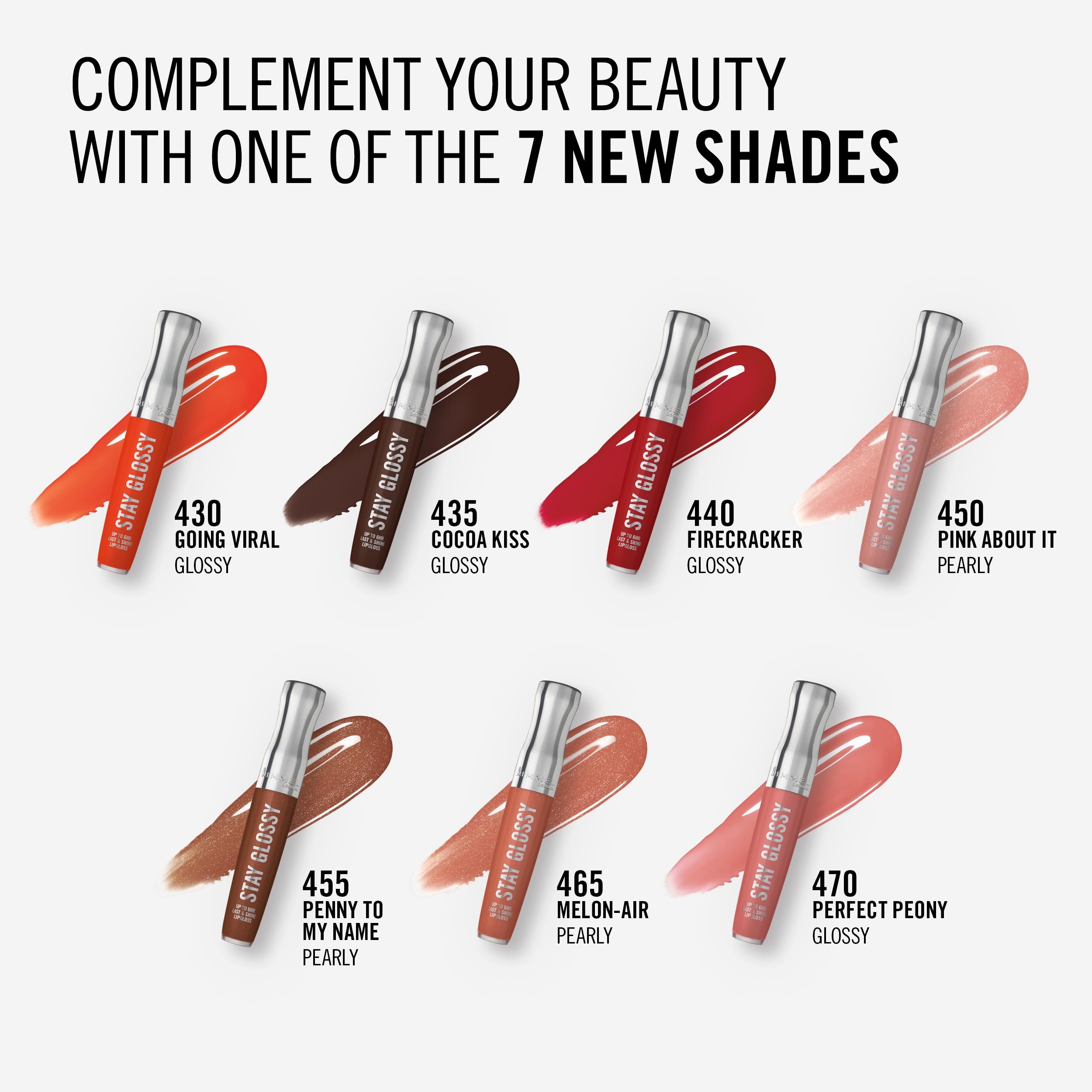 Foto 8 pulgar | Brillo De Labios Rimmel London Stay Glossy 430 Going Viral, 5 Ml - Venta Internacional.