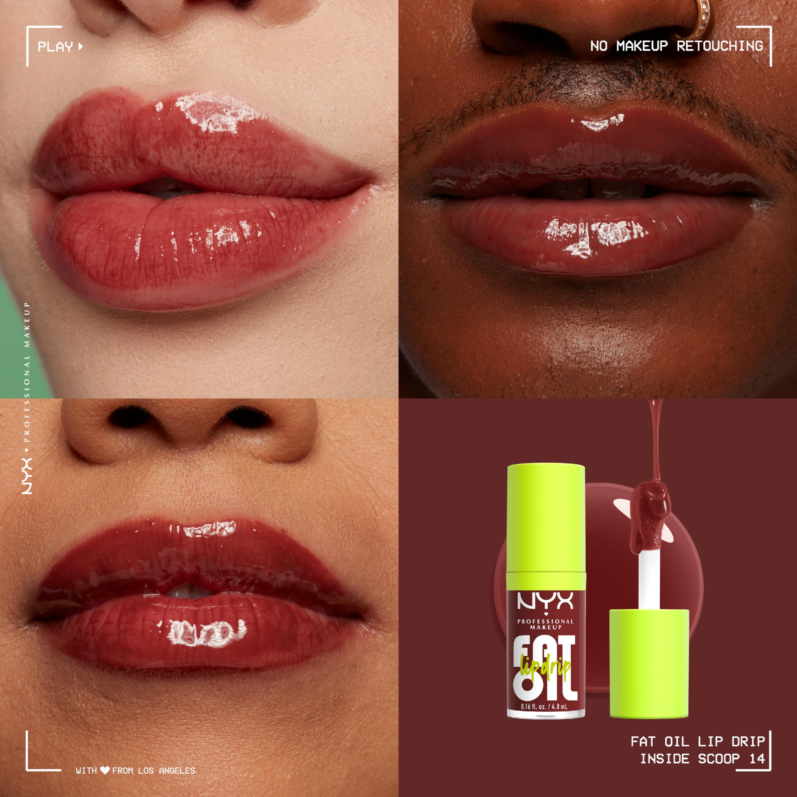 Foto 5 pulgar | Brillo De Labios Nyx Professional Makeup, Aceite Graso Para Labios, Color Ciruela - Venta Internacional.