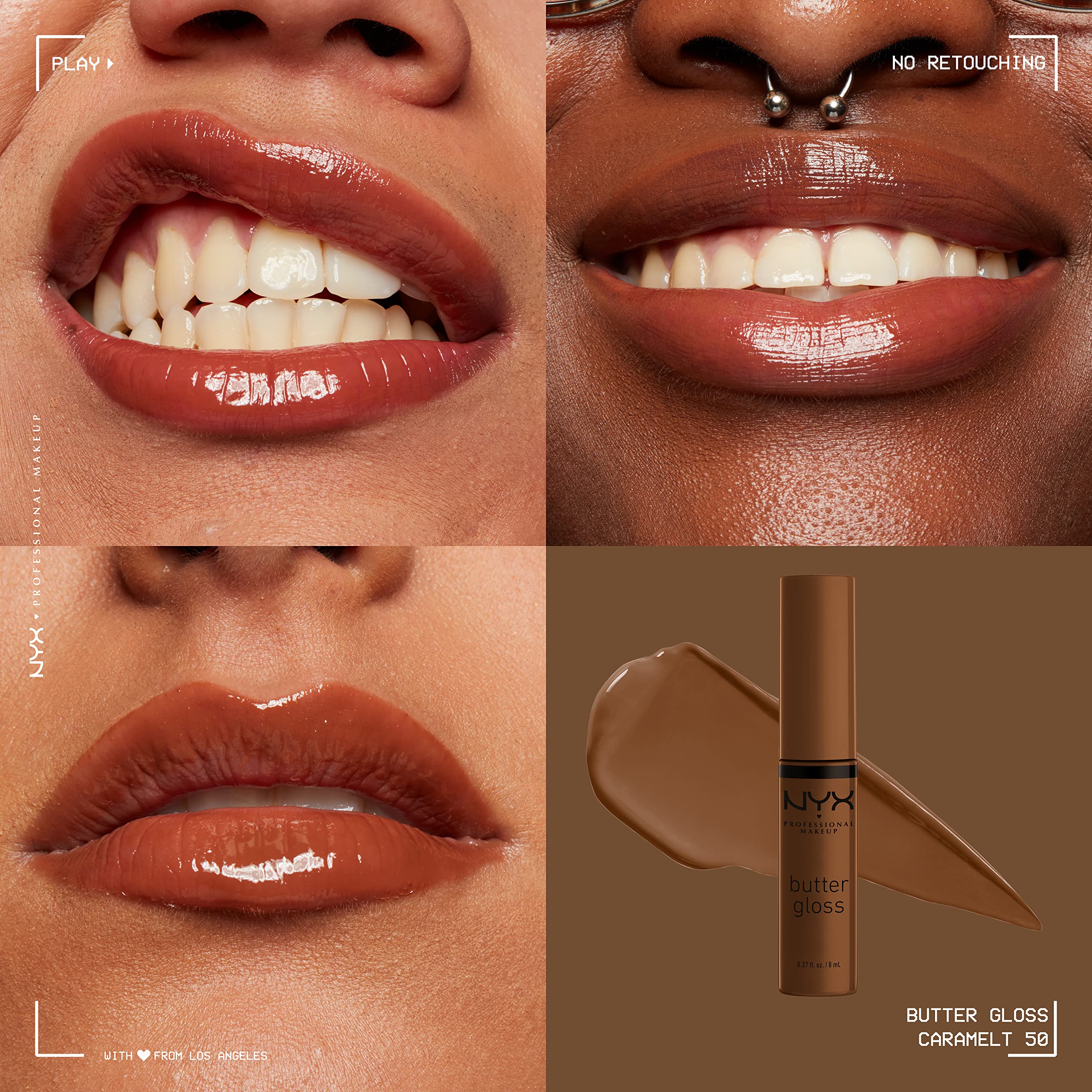 Foto 4 pulgar | Brillo De Labios Nyx Professional Makeup Butter Gloss Brown Sugar - Venta Internacional.