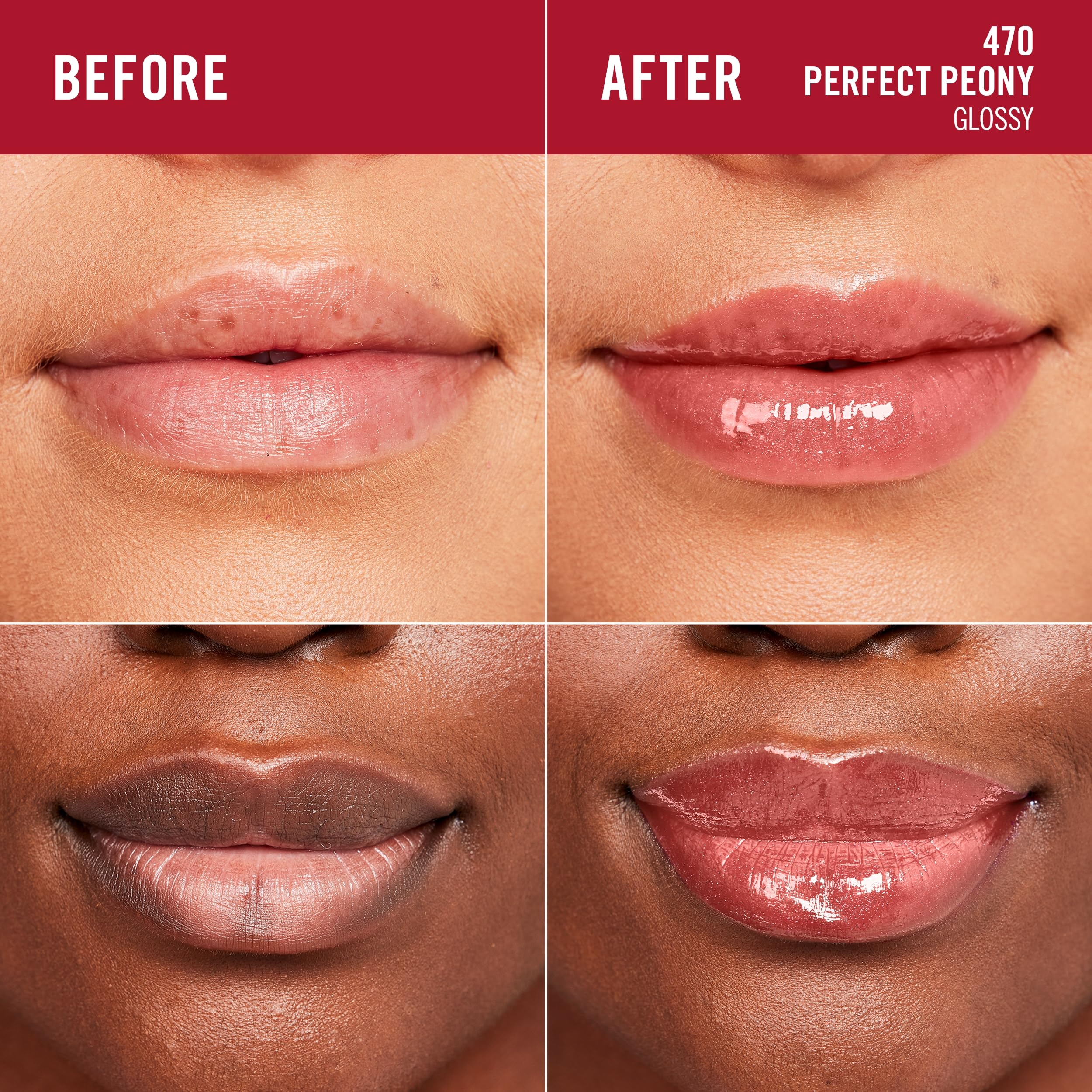 Foto 5 pulgar | Brillo De Labios Rimmel London Stay Glossy 470 Perfect Peony 5 Ml - Venta Internacional.