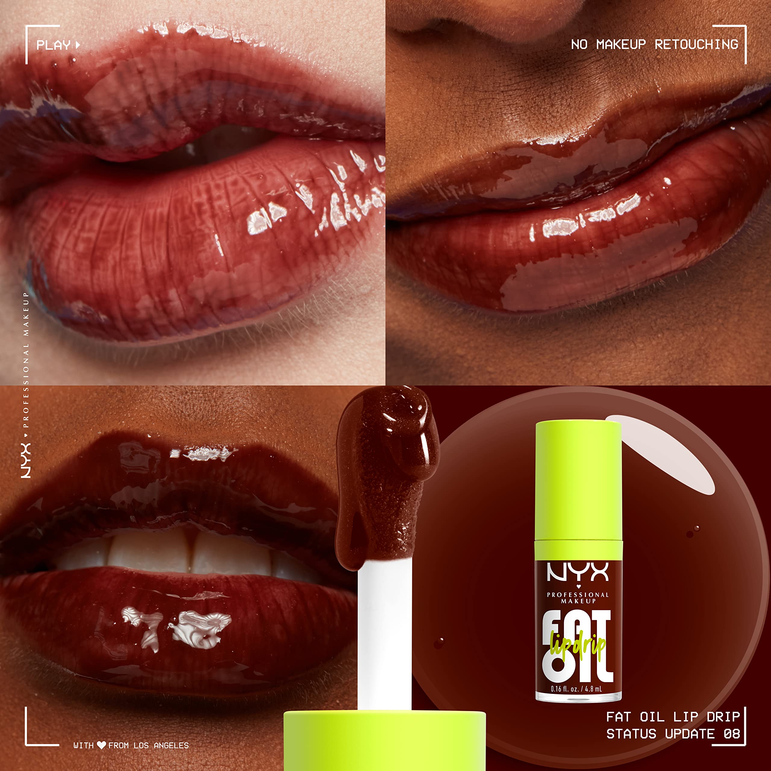 Foto 4 pulgar | Brillo De Labios Nyx Professional Makeup, Aceite Graso Para Labios, Rico En Chocolate - Venta Internacional.