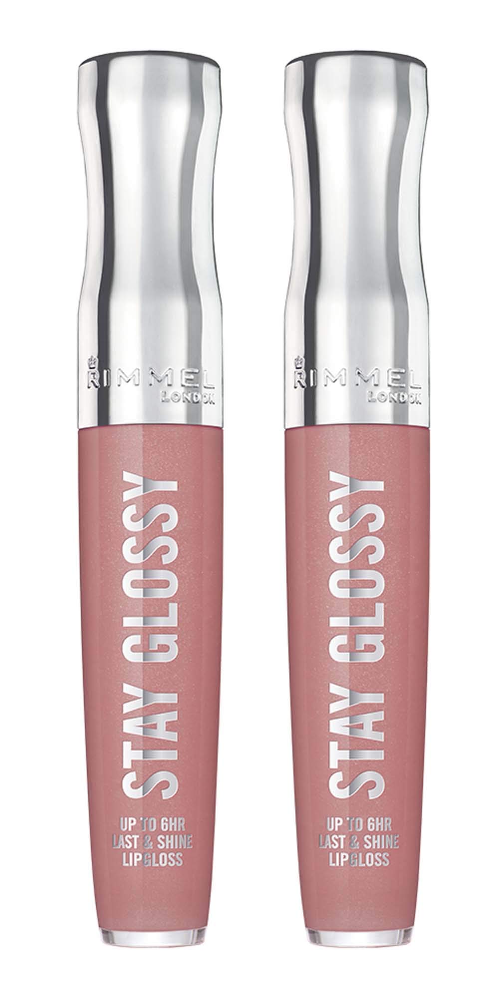 Foto 2 pulgar | Brillo De Labios Rimmel Stay Glossy 6hr Blushing Belgraves 5,3 Ml X2 - Venta Internacional.