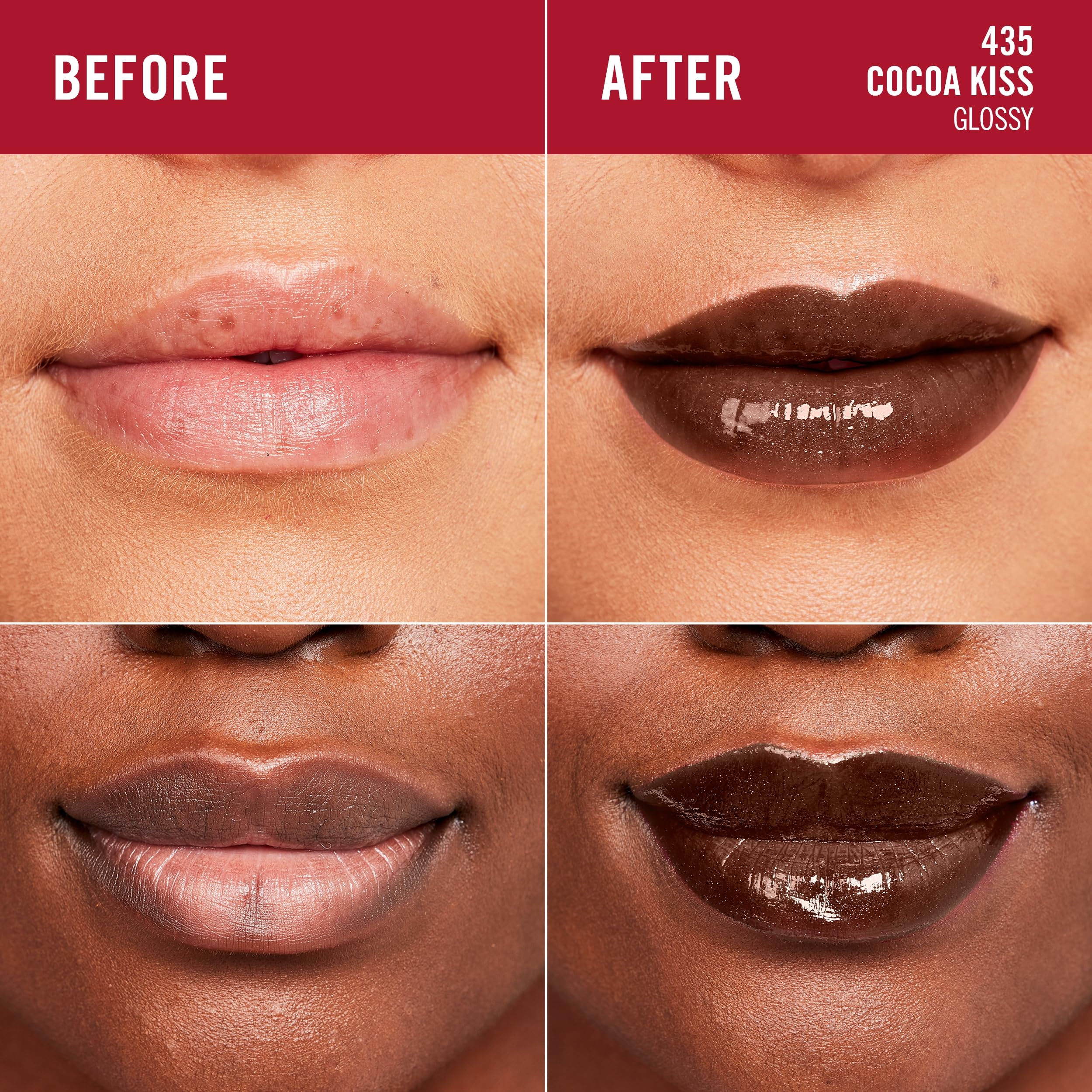 Foto 5 pulgar | Brillo De Labios Rimmel London Stay Glossy 435 Cocoa Kiss 5 Ml - Venta Internacional.