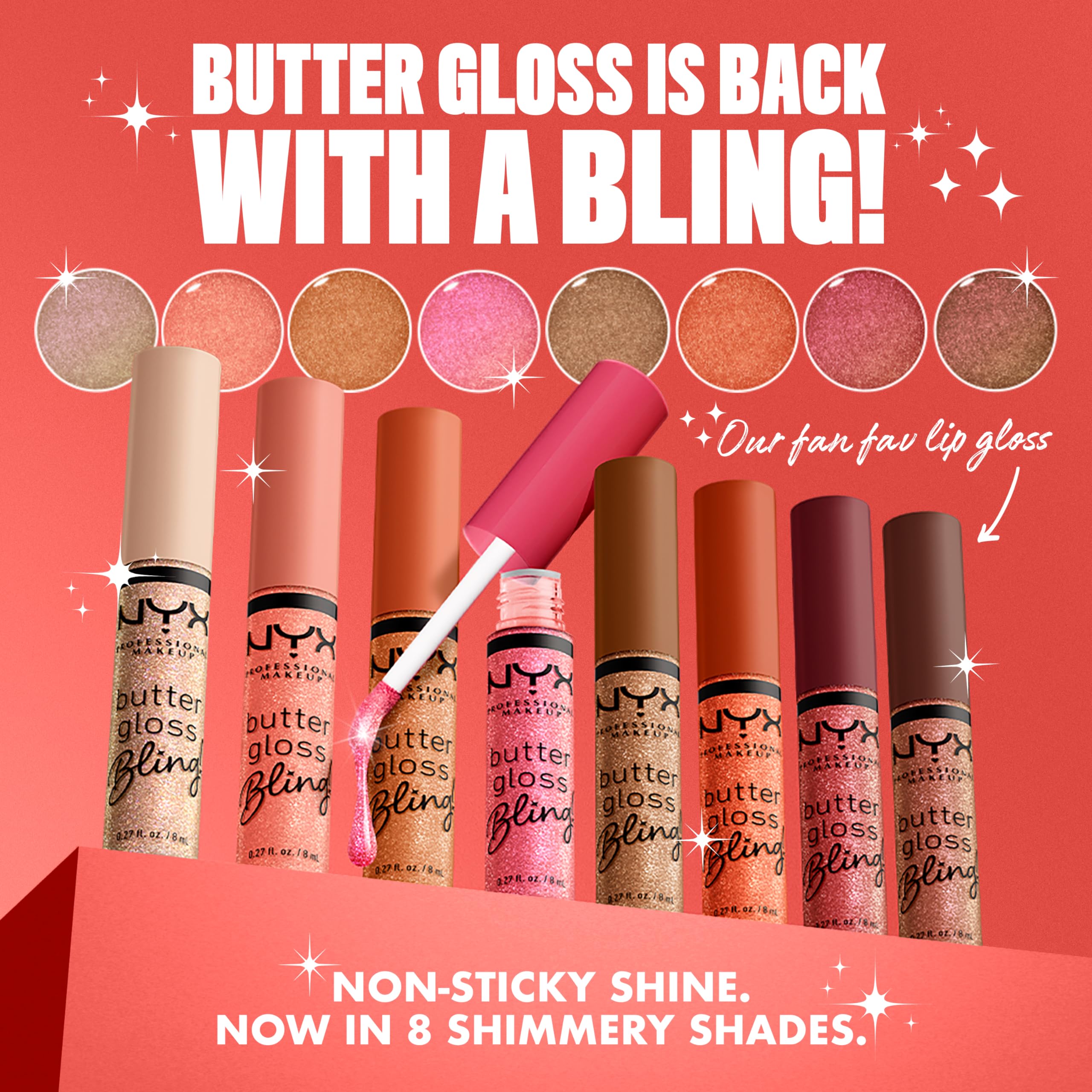 Foto 4 pulgar | Brillo De Labios Nyx Professional Makeup Butter Gloss Bling Vegan - Venta Internacional.