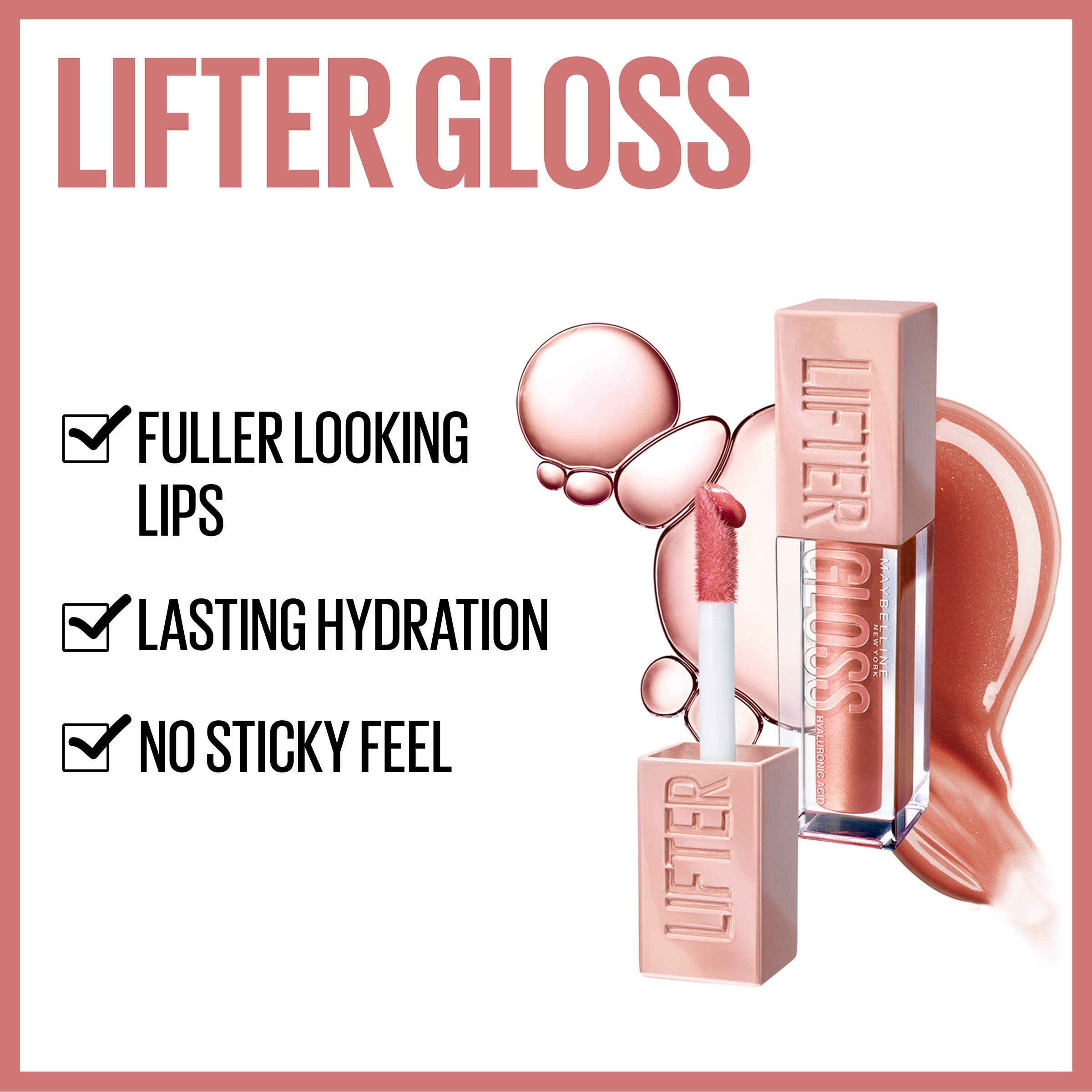 Foto 3 pulgar | Brillo De Labios Maybelline Lifter Gloss Con Ácido Hialurónico, 5,5 Ml, Paquete De 2 - Venta Internacional.