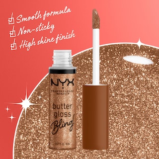Foto 4 | Brillo De Labios Nyx Professional Makeup Butter Gloss Bling Pay Me In Gold - Venta Internacional.