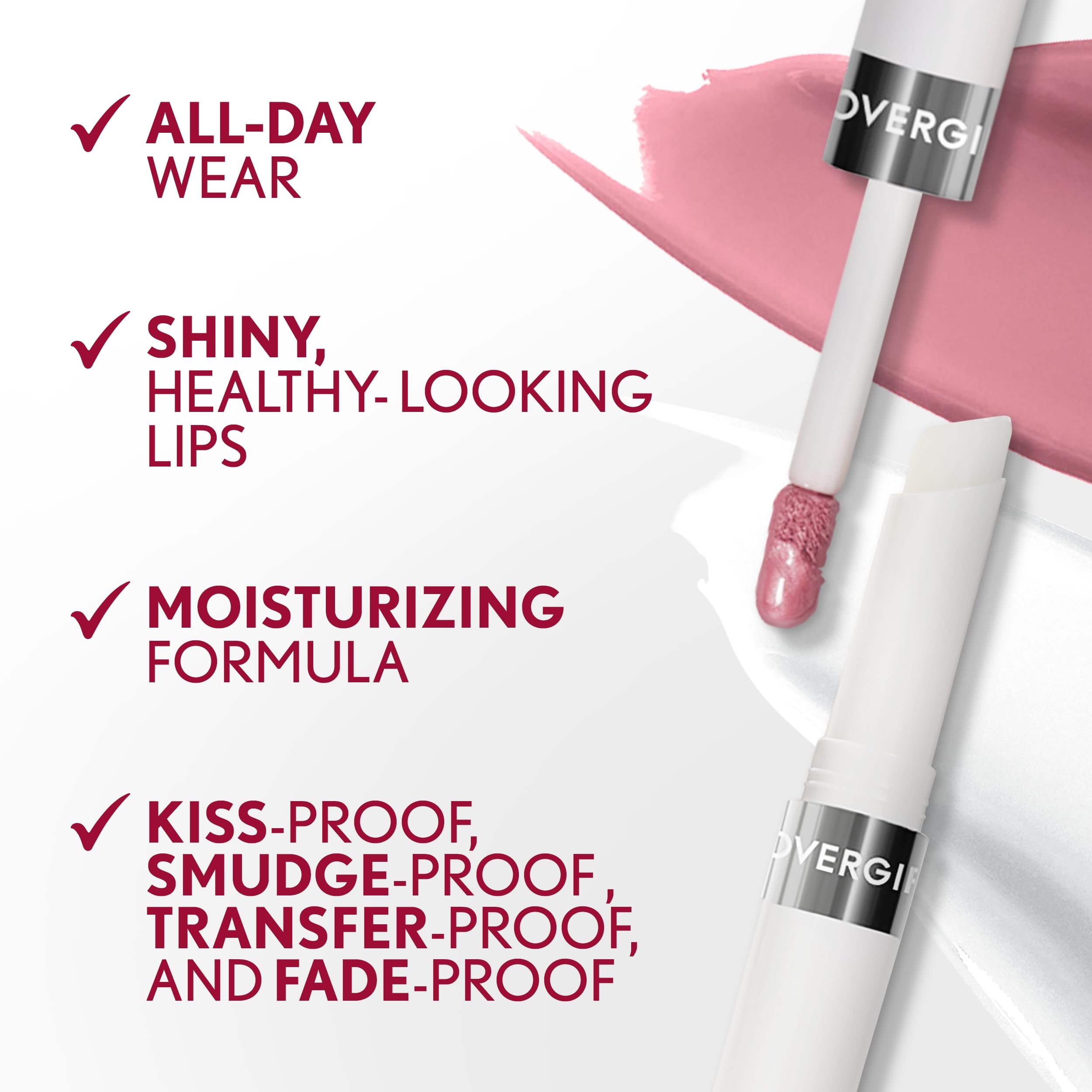 Foto 5 | Lápiz Labial Covergirl Outlast Para Todo El Día, Color Rojo, 6,5 Ml - Venta Internacional.