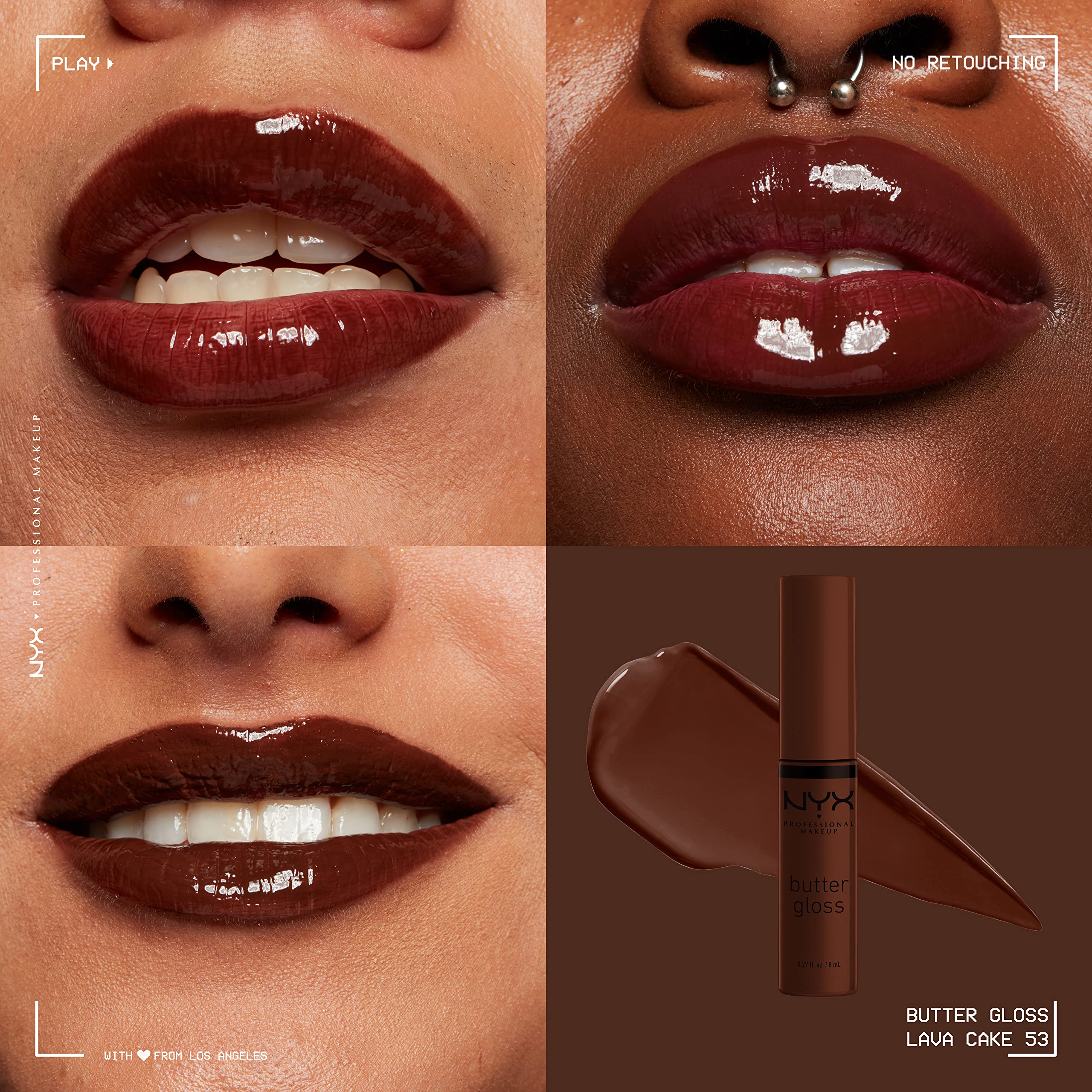 Foto 4 pulgar | Brillo De Labios Nyx Professional Makeup Butter Gloss Brown Sugar - Venta Internacional.