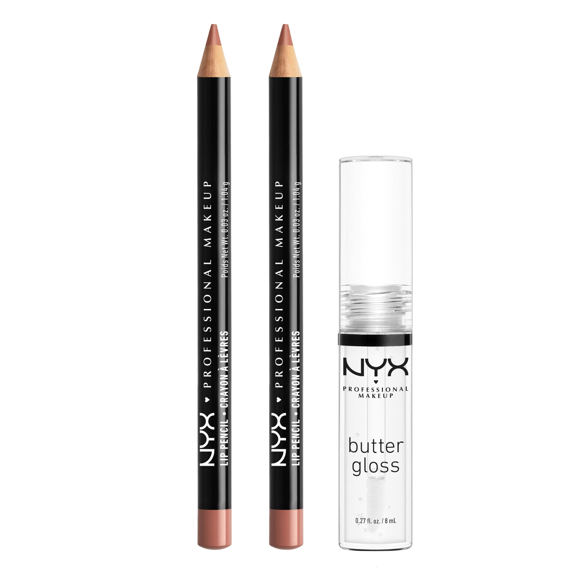 Foto 2 pulgar | Lápiz De Labios Y Brillo De Mantequilla Nyx Professional Makeup, Paquete De 3 - Venta Internacional.