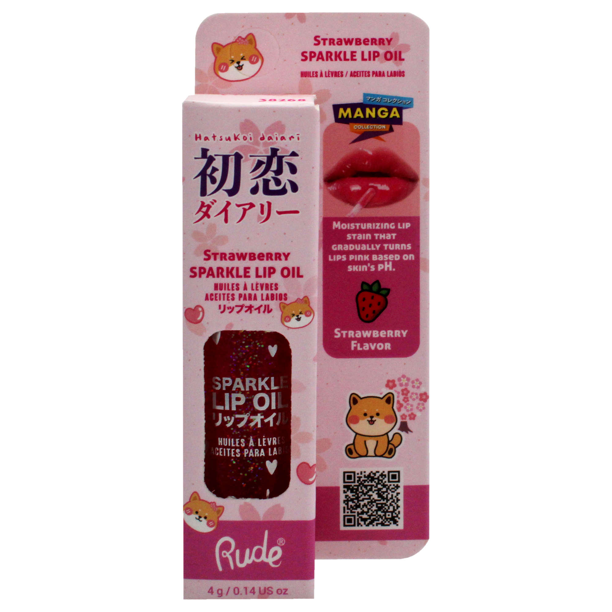 Foto 6 pulgar | Aceite Labial Rude Cosmetics Manga Collection Sparkle Strawberry - Venta Internacional.