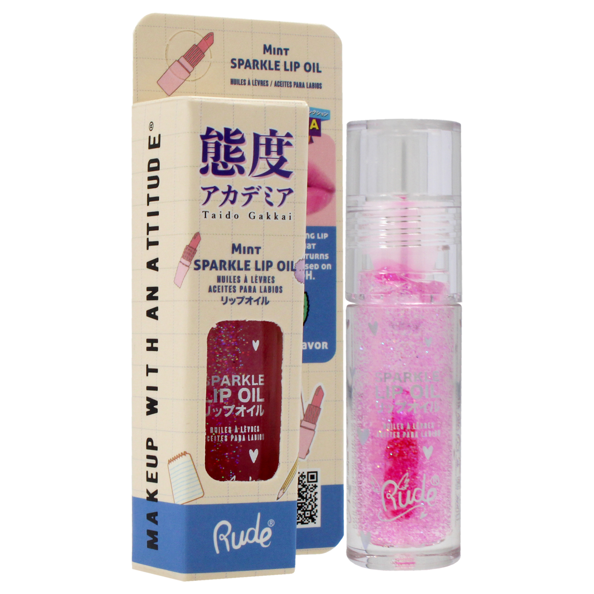 Foto 4 pulgar | Aceite Labial Rude Cosmetics Manga Sparkle Mint Hidratante - Venta Internacional.