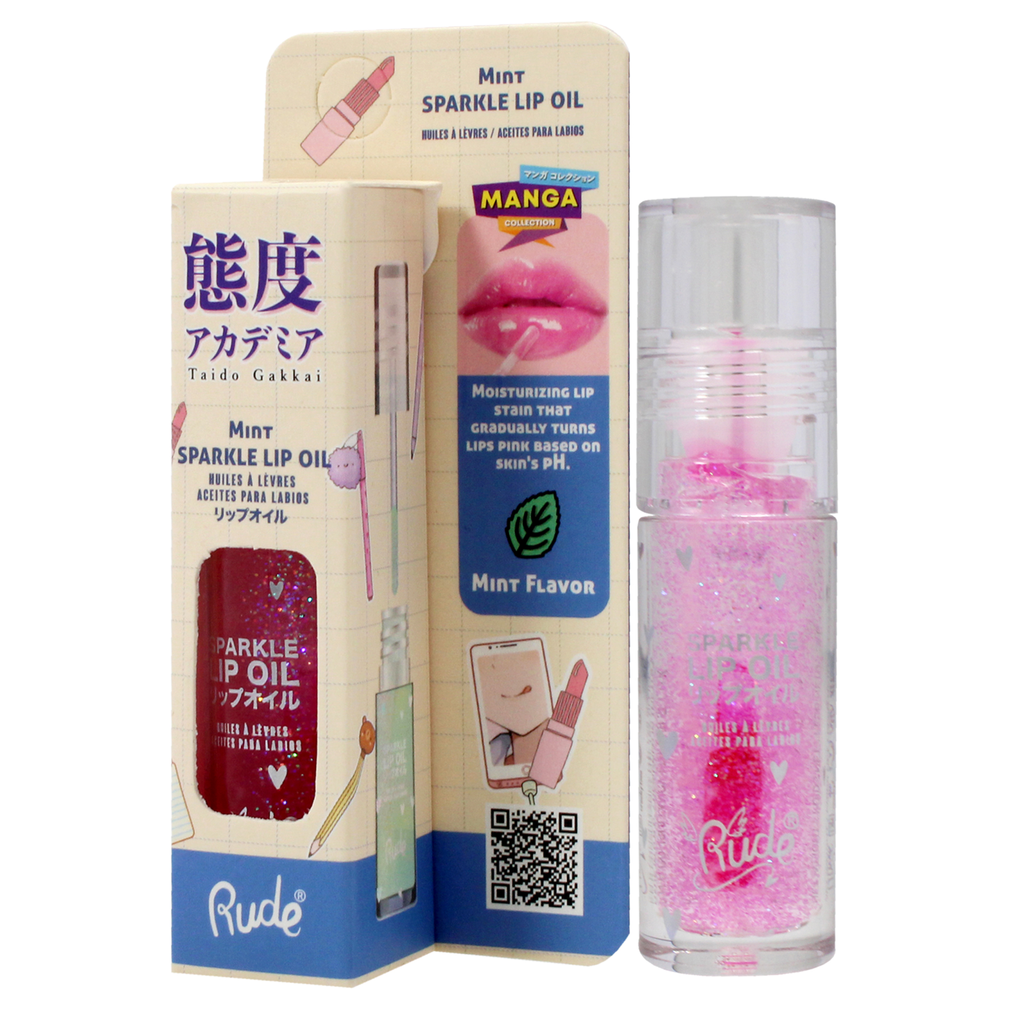 Foto 5 pulgar | Aceite Labial Rude Cosmetics Manga Sparkle Mint Hidratante - Venta Internacional.