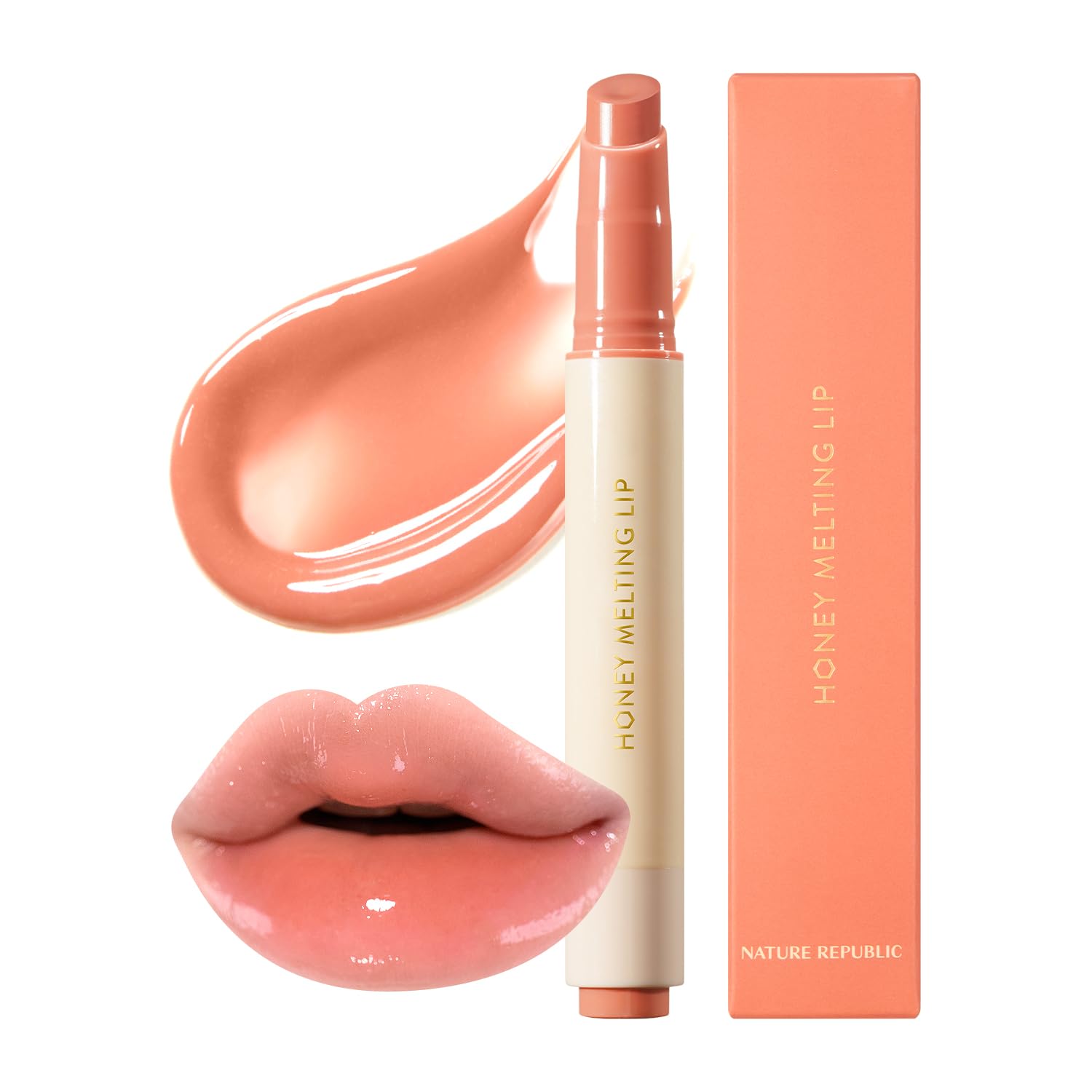 Foto 2 pulgar | Lip Plumper Nature Republic Honey Melting Lip 01 Albaricoque - Venta Internacional.