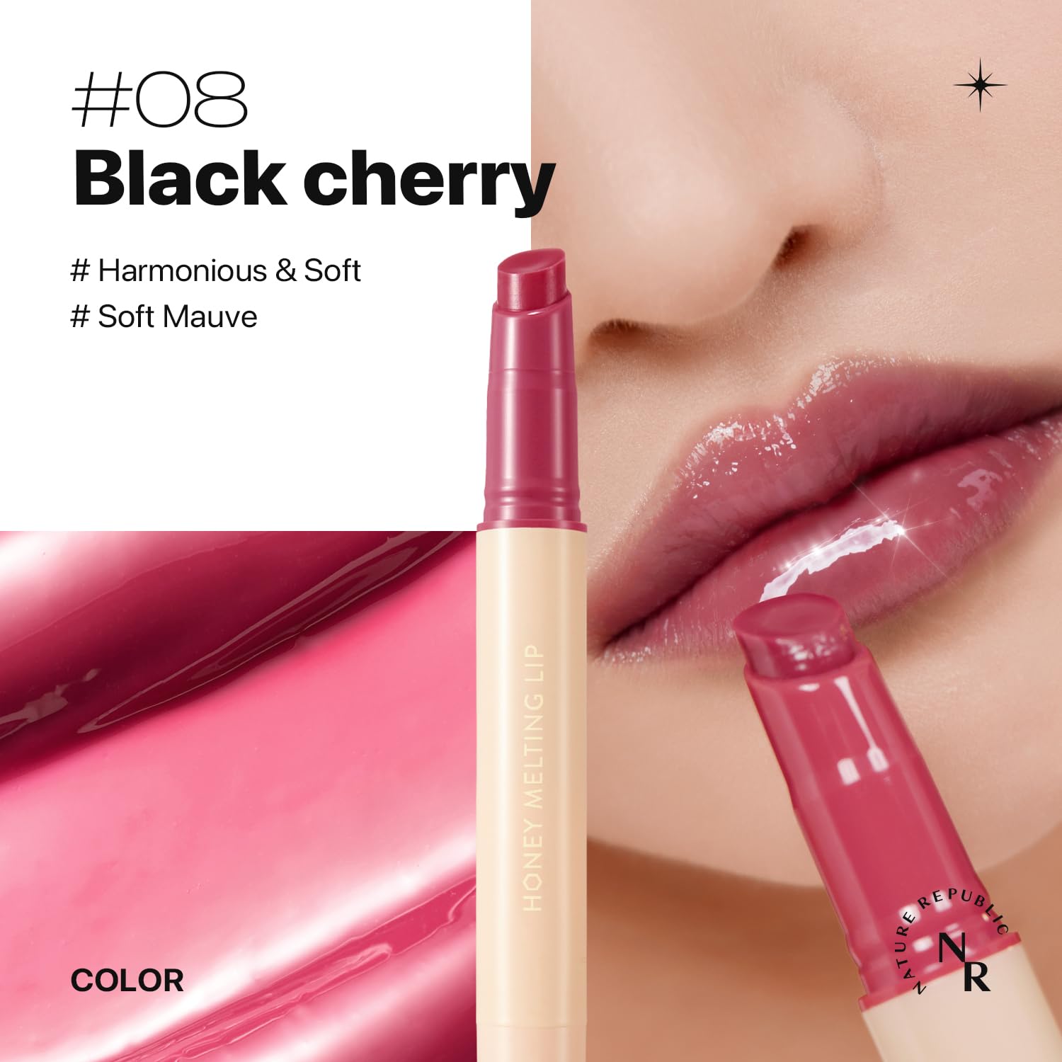 Foto 4 pulgar | Lip Plumper Nature Republic Honey Melting Lip 6-10 Black Cherry - Venta Internacional.