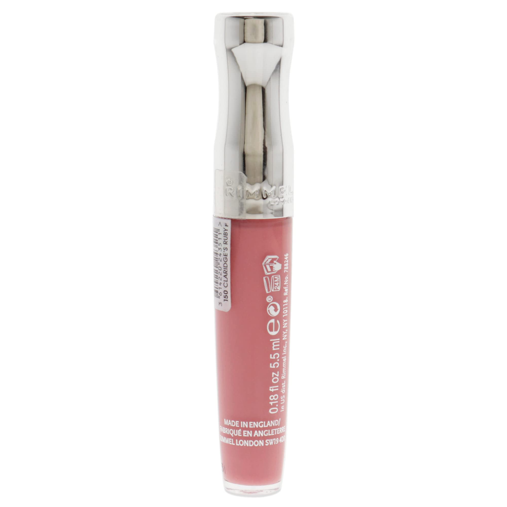 Foto 3 pulgar | Brillo De Labios Rimmel Stay Glossy 150 Claridge's Ruby 5 Ml - Venta Internacional.