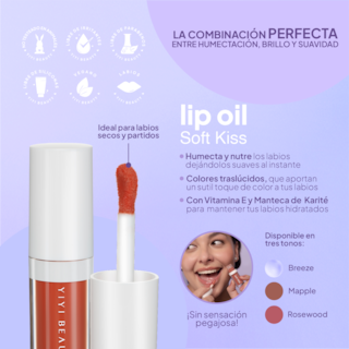 Foto 3 | Aceite labial Soft Kiss Rosewood de YIYI BEAUTY Humectación/Brillo y Suavidad en tus Labios