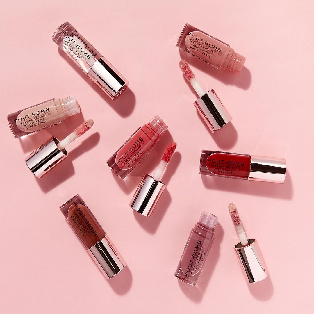 Foto 3 pulgar | Brillo De Labios Makeup Revolution Pout Bomb Plumping Doll Nude - Venta Internacional.