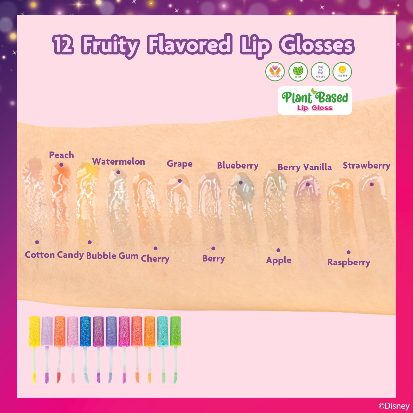 Foto 5 pulgar | Set De Brillo De Labios Townley Girl Disney Princess, 12 Piezas - Venta Internacional.