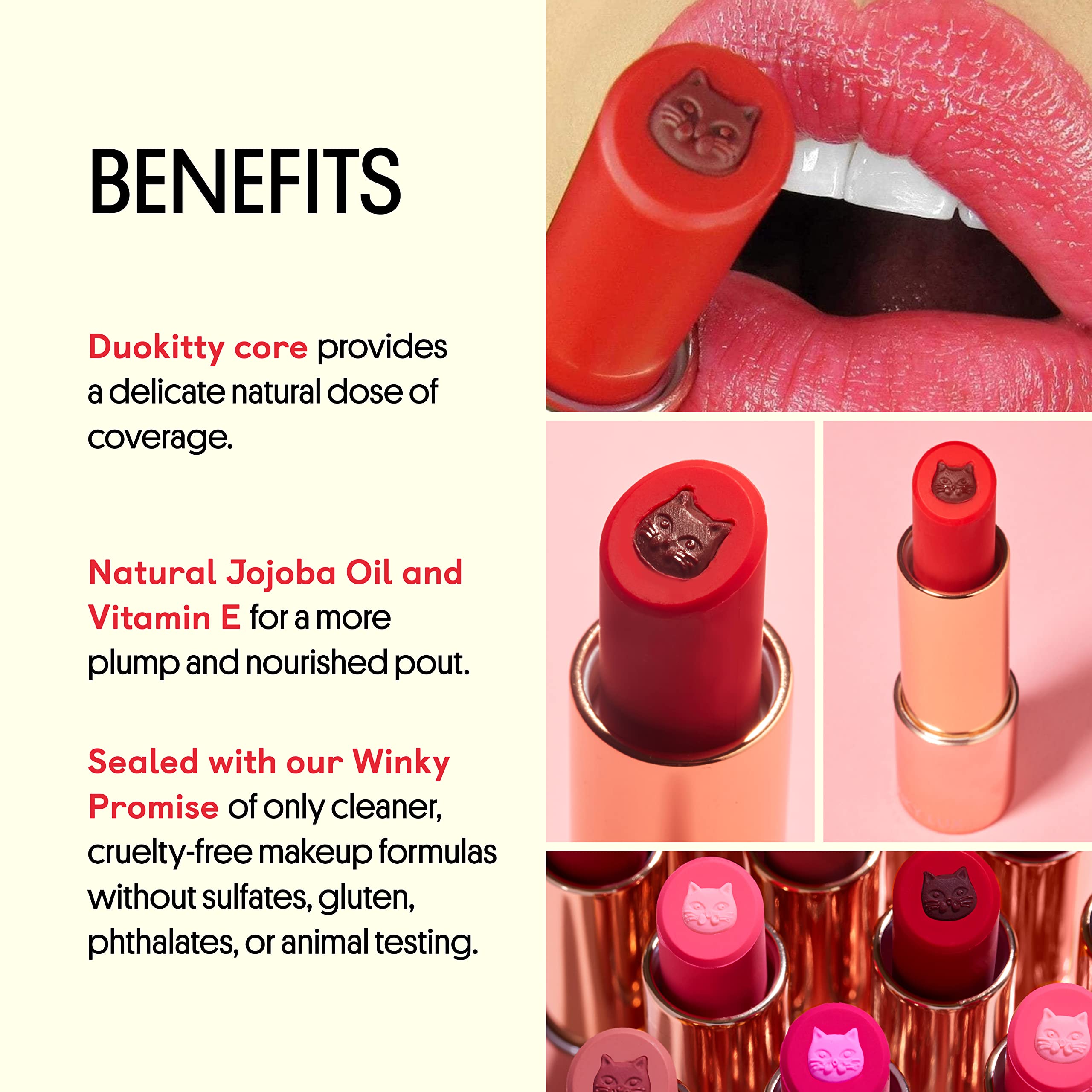 Foto 3 | Tinte Labial Winky Lux Purrfect Pout Con Aceite De Jojoba Y Vitamina E - Venta Internacional.