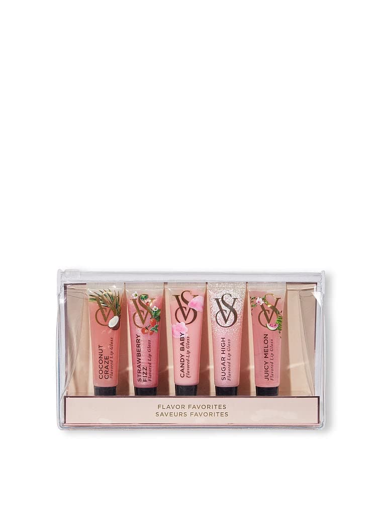 Set De Regalo De Brillo Labial Victoria's Secret Flavor Favorites X5 - Venta Internacional.