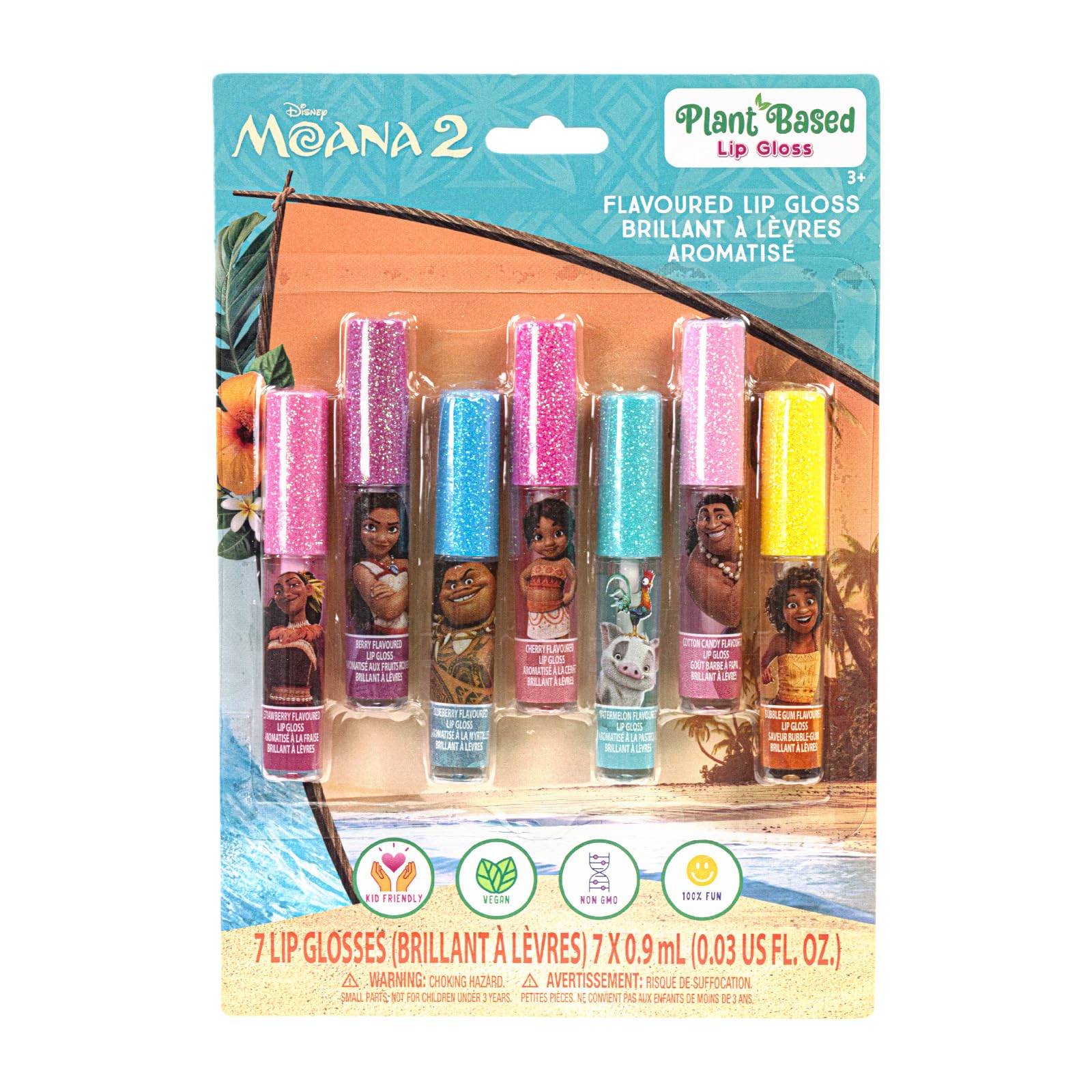 Set De Brillo De Labios Townley Girl Disney Moana, 7 Piezas, Niñas A Partir De 3 Años - Venta Internacional.