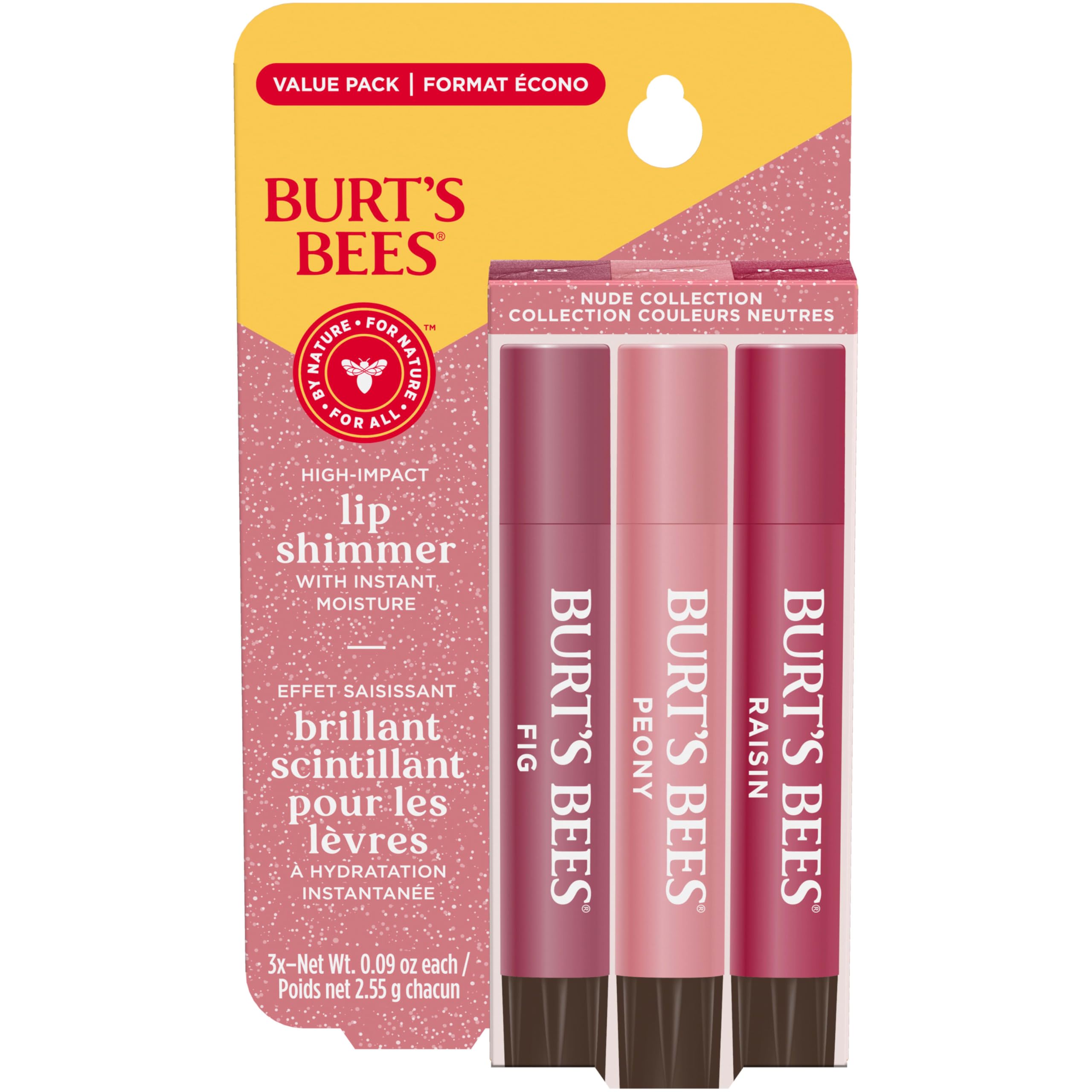 Foto 2 pulgar | Lip Shimmer Burt's Bees Nude Collection 3 Tubos de 2,5 ml C/U - Venta Internacional