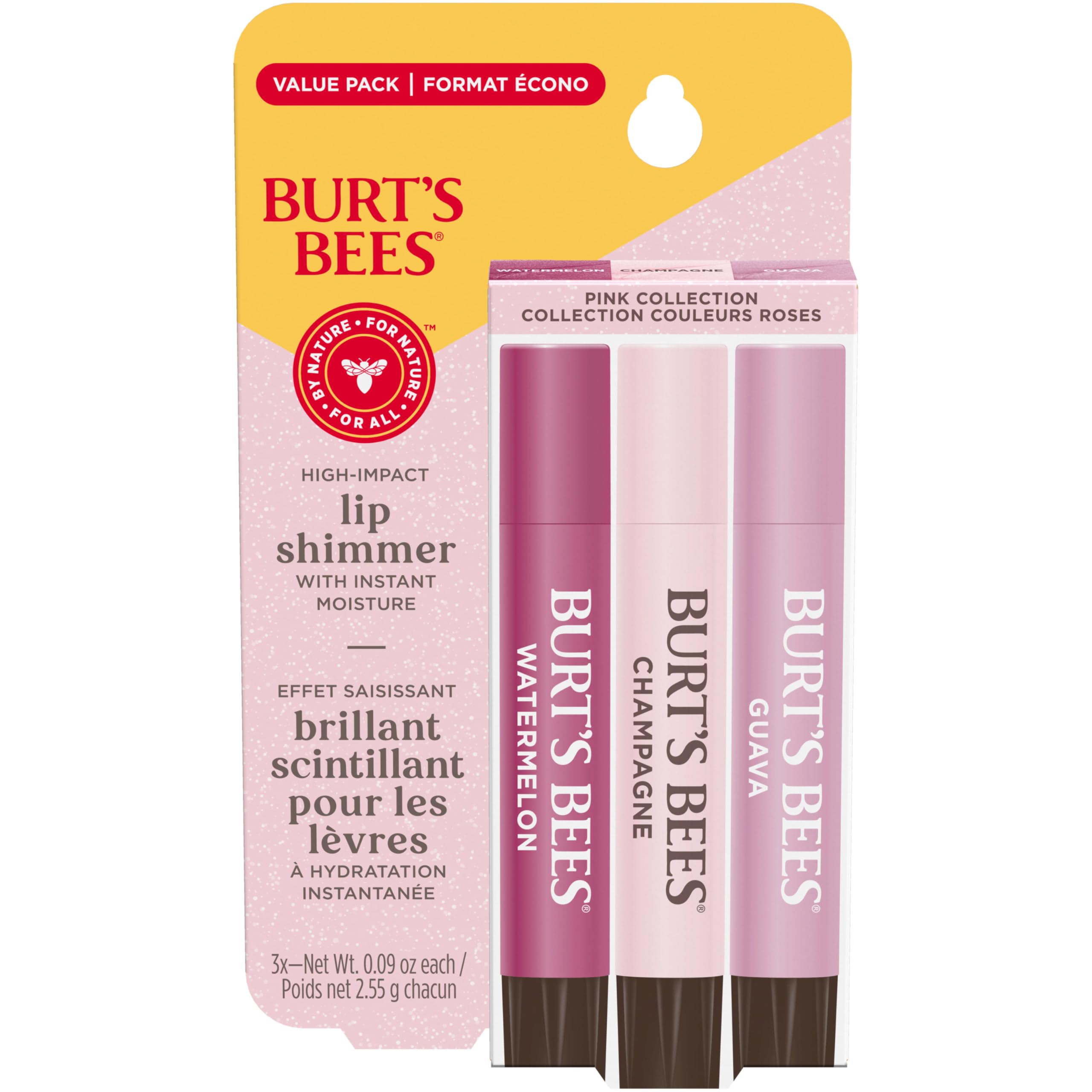 Foto 2 pulgar | Lip Shimmer Burt's Bees Pink Collection 3 Tubos - Venta Internacional