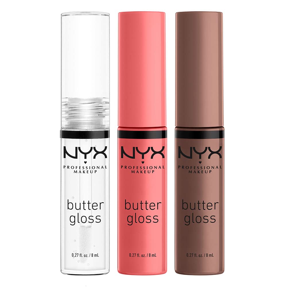 Foto 3 | Set De Brillo Labial Nyx Professional Makeup Butter Gloss Trio - Venta Internacional.