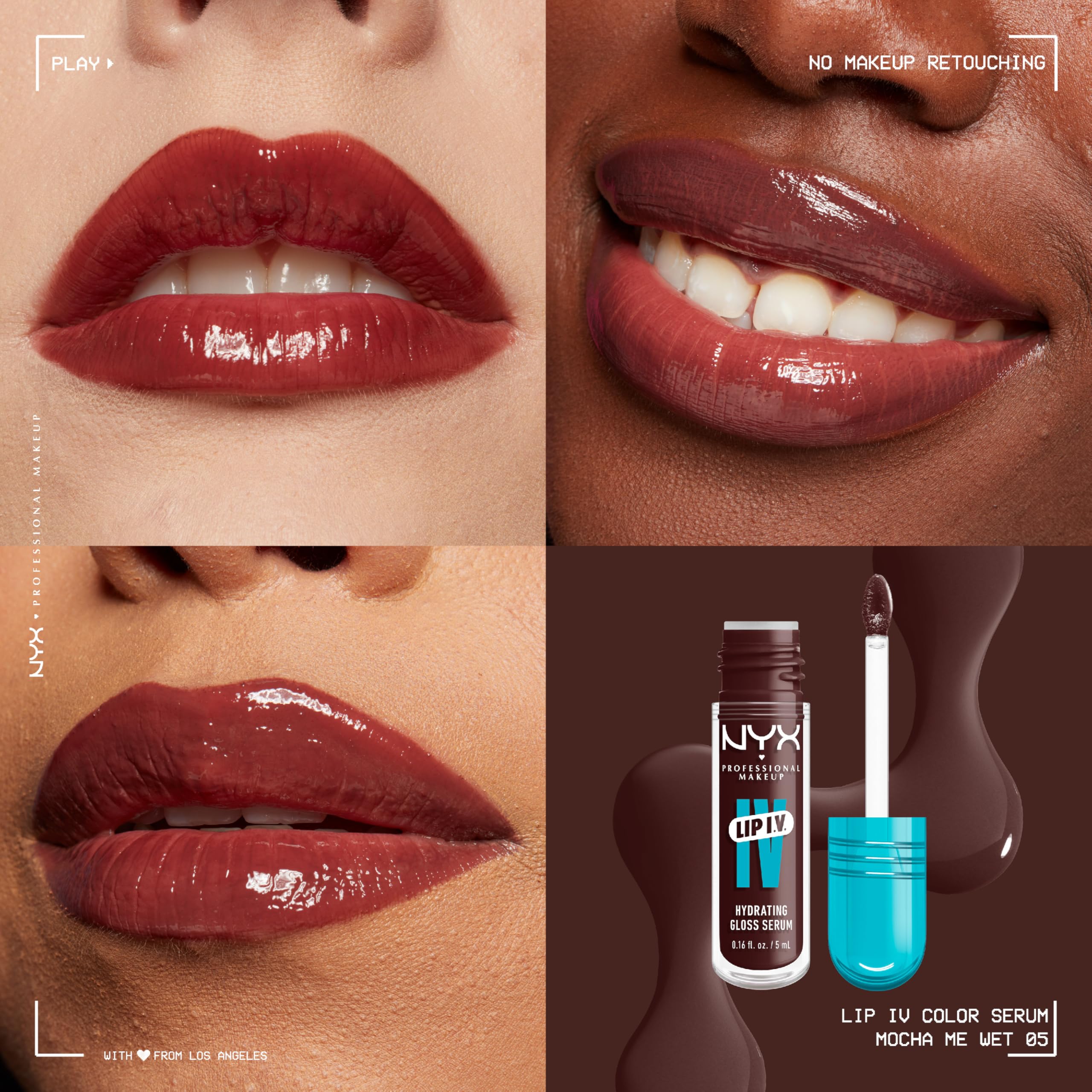 Foto 2 | Brillo De Labios Nyx Professional Makeup Lip Iv Hydrating Mocha Me Wet - Venta Internacional.