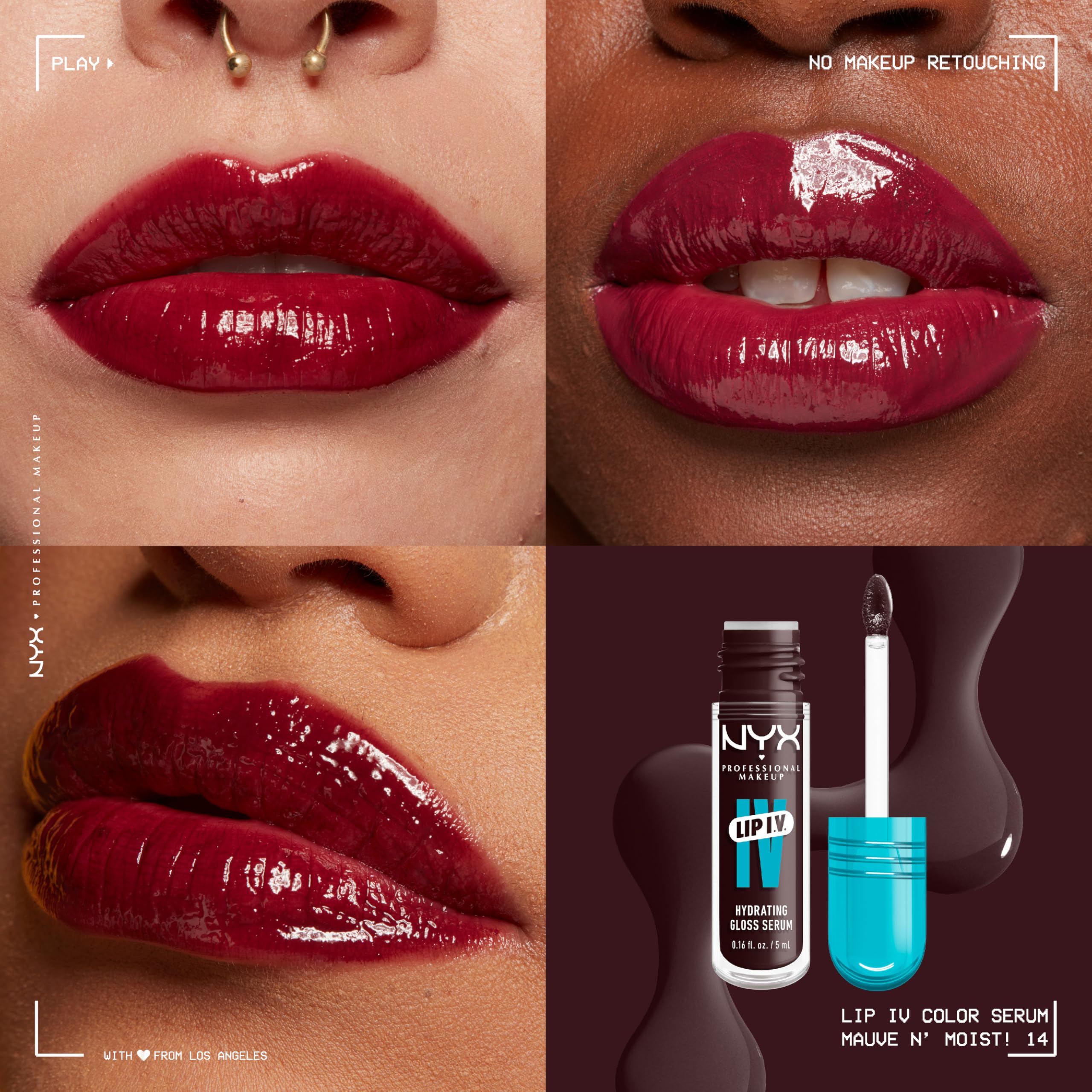 Foto 4 pulgar | Brillo De Labios Nyx Professional Makeup Lip Iv Hydrating Mauve N Moist - Venta Internacional.
