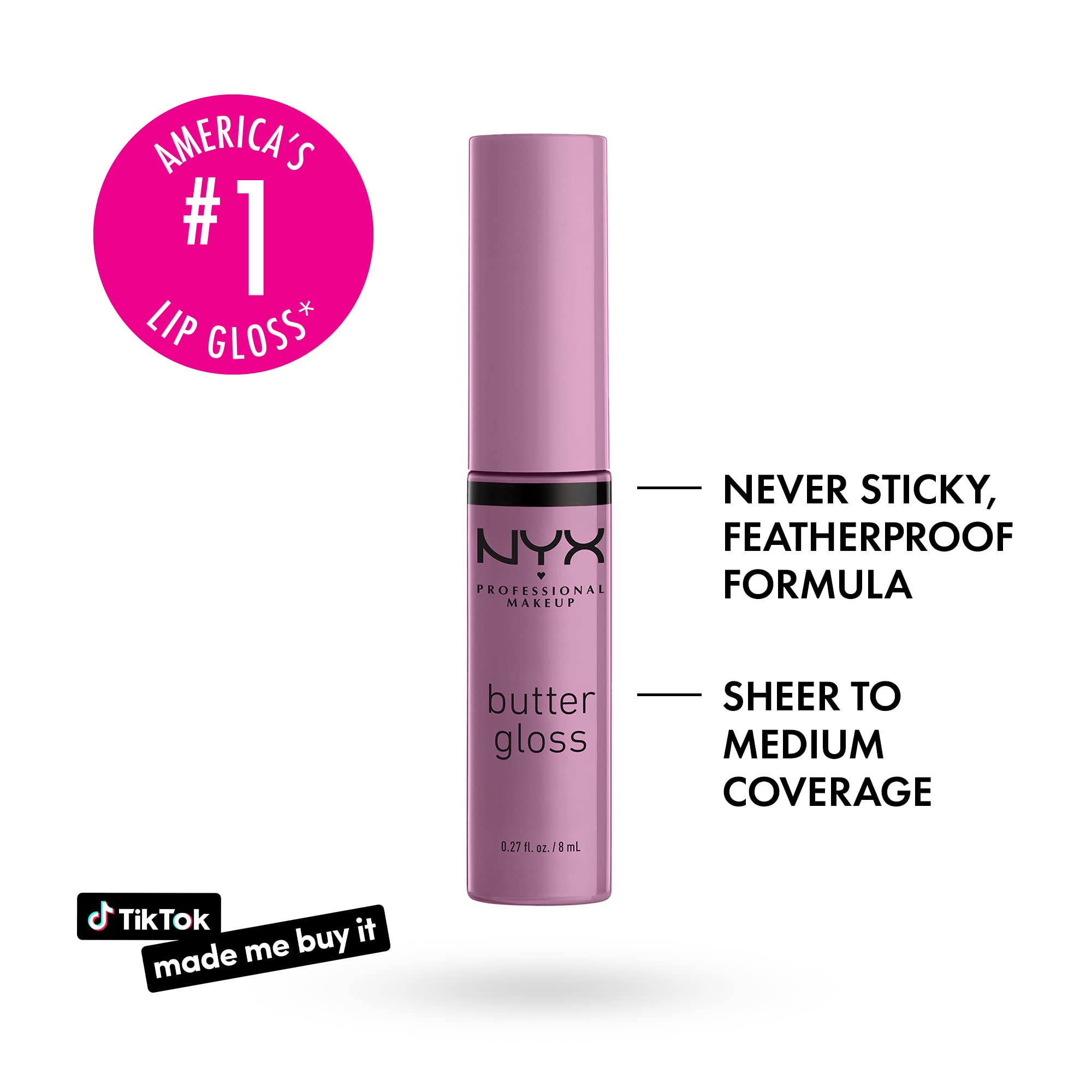 Foto 2 | Brillo De Labios Nyx Professional Makeup Butter Gloss Marshmallow - Venta Internacional.